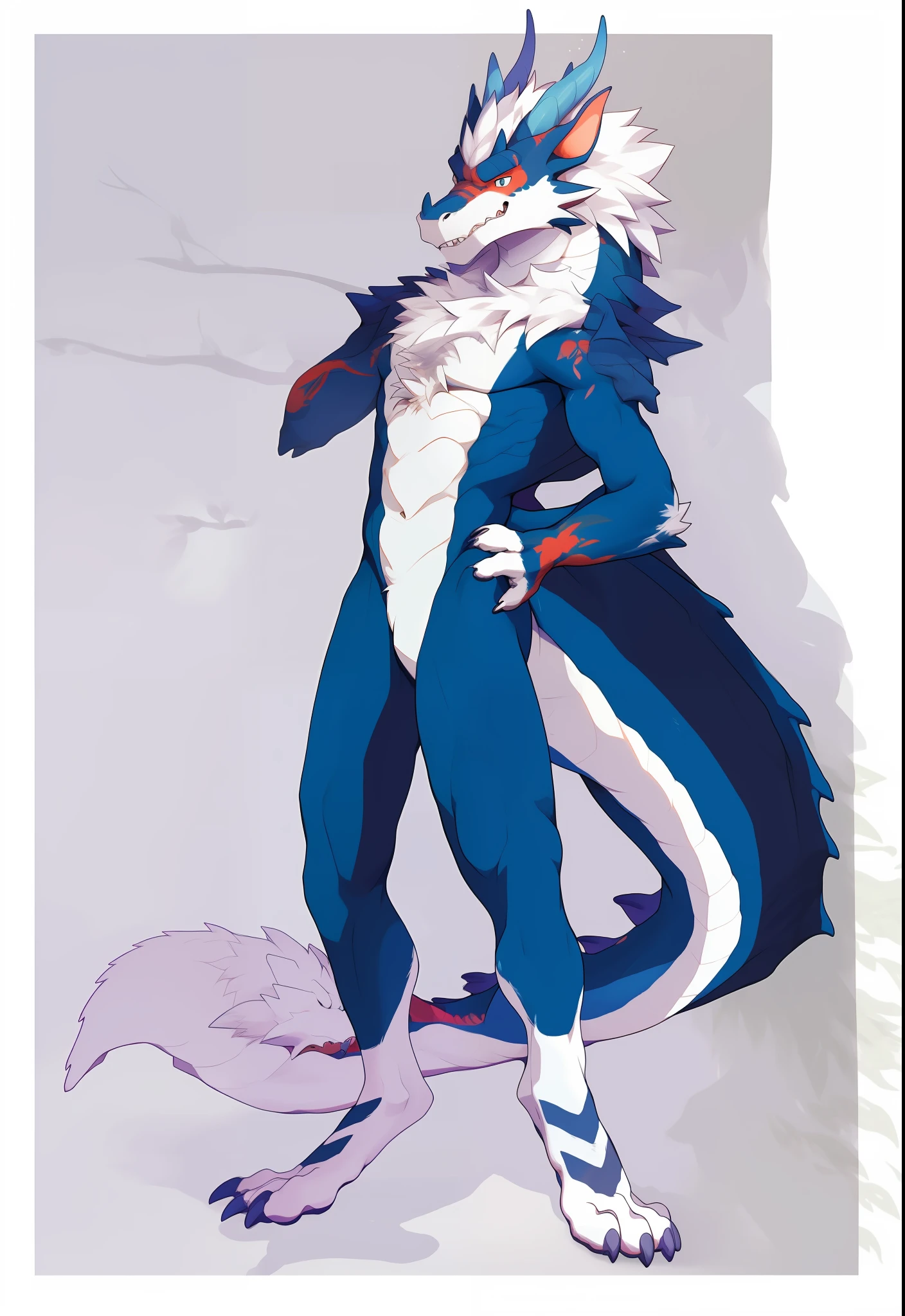 NJ5 Furry, ((dragon,)), white fur, male, kimono, ((extremely realistic shadows, masterpieces, extremely detailed, realistic)),
, strong, mature male, dynamic pose