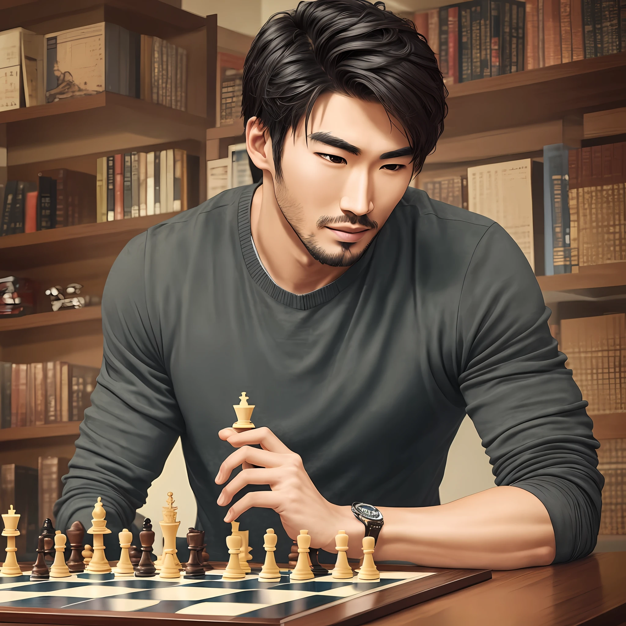 Godfrey Gao playing chess --auto --s2