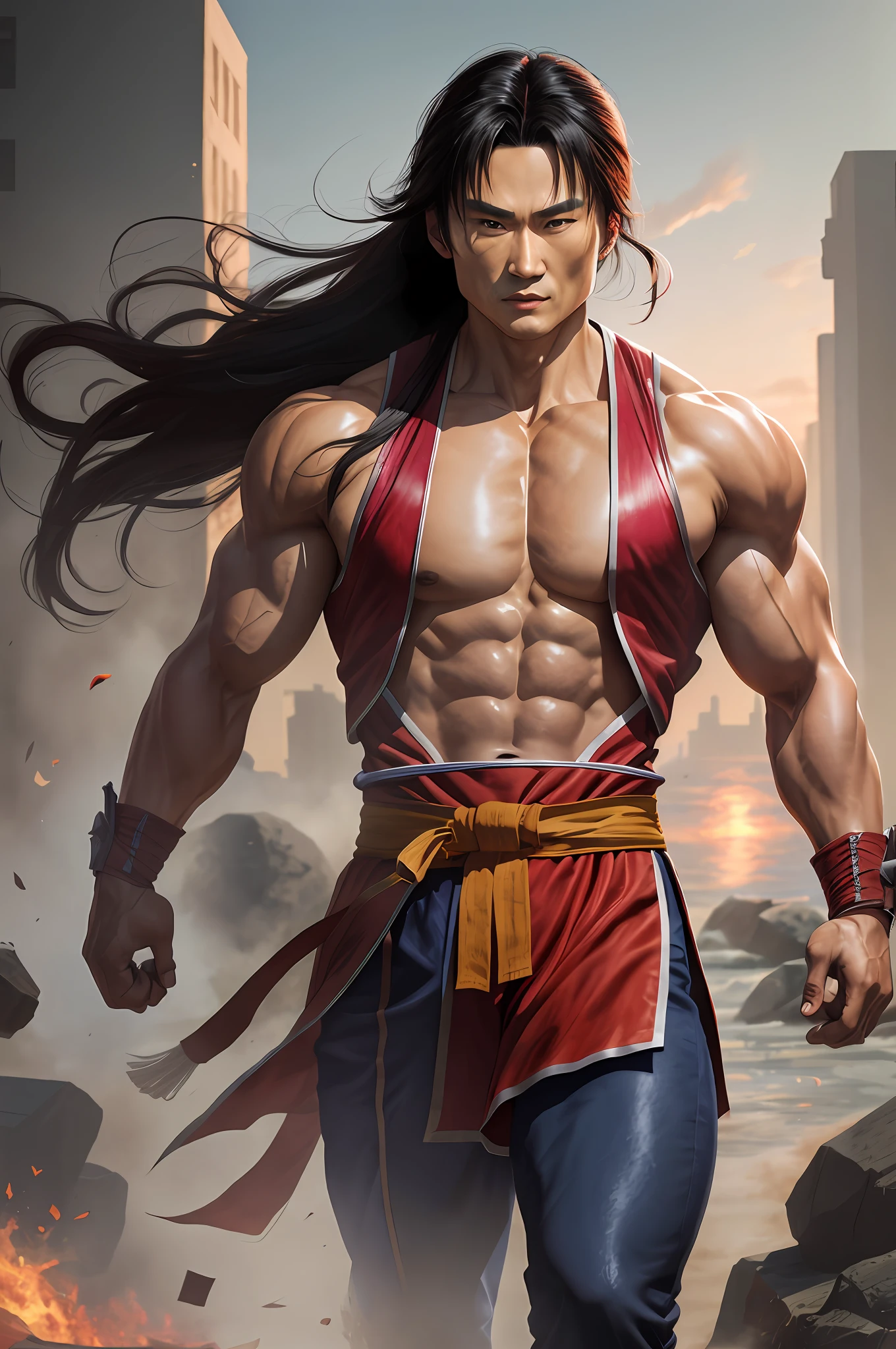 Liu Kang, MK, Ultra realistic, cinematic