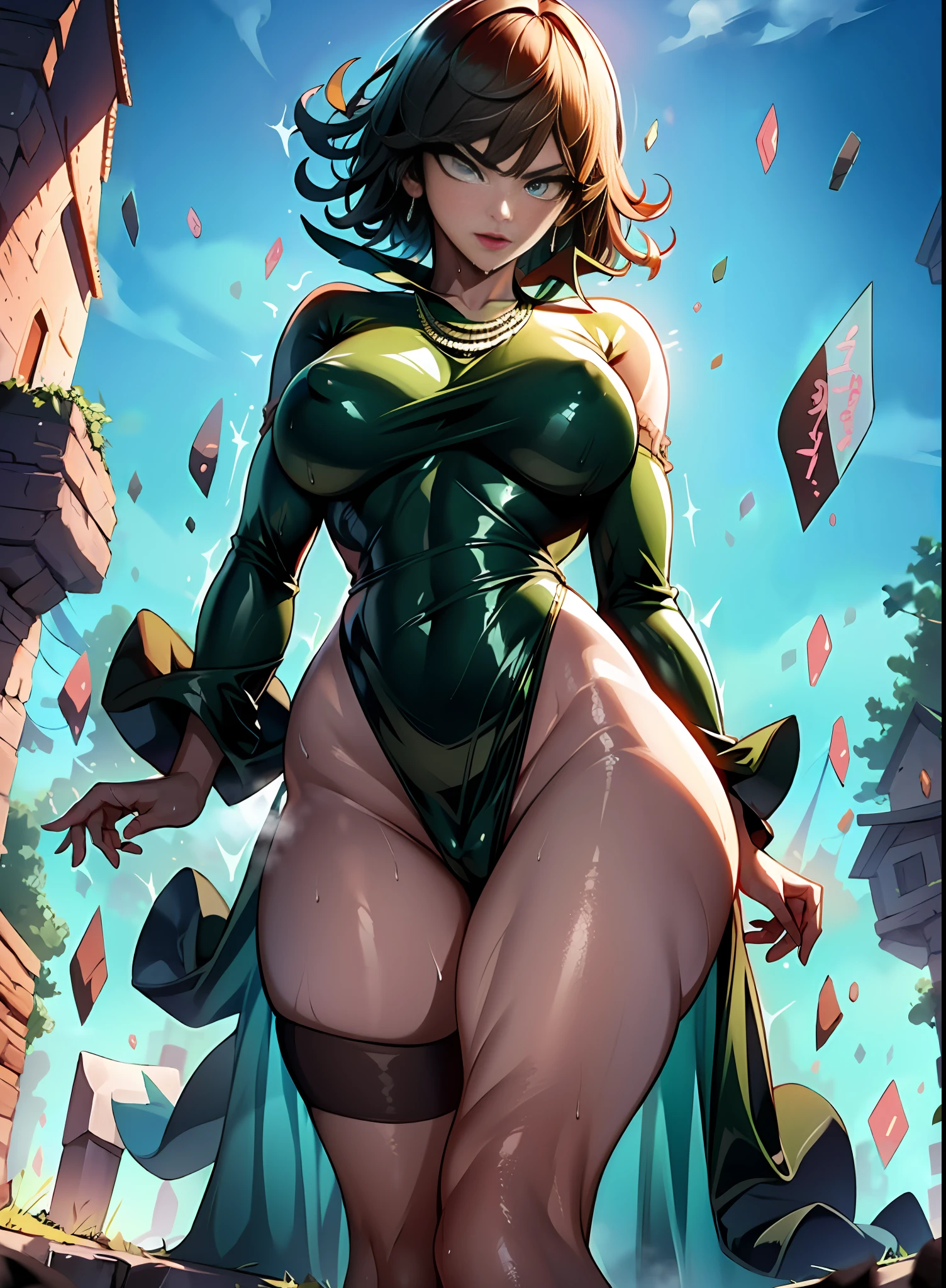 The cyan eyes are three-dimensional, Green is predominant, and there are various colors to set off the eyes, Glass-like crystal clear eyeballs,Anime-style face:1.5,Skinny black latex cleavage dress, tiny waist, Thin waist: 1.7,ultra realistic 8k cg, masterpiece, ((ultra detailed background, delicate pattern, intricate detail)), (highly detailed, fine details), best quality, ( photorealistic:1.7),Greasy body, There is a body where lubricating oil flows down, Verism, Verism。 (NSFW: 1.8), the perfect body. (sexy eyes) (seductive eyes) (clothes wet with water) (completely transparent plastic top) (suspender stockings, suspender stockings, high-gloss stockings) fleshy thighs tightened by high-gloss suspender stockings, huge soft breasts. Outermost transparent gauze on body, beautiful woman, surreal, 1 girl, ((facing the viewer, hand caressing her chest)), (huge soft breasts, attractive body: 2), sitting: 1.6, brunette hair: 1.9, (wet rain, wet body: 1.9), painting, masterpiece, best quality, ultra-detailed, absurd, portrait beautiful, solo, earrings, jewelry, smile, necklace, transparent tights, sexy, volumetric lighting, best quality, masterpiece, intricate details, realistic skin texture, pixiv, super detailed, Artstation trend, oilly skin, Wet rosy skin thin waist: 1.6, Large, upturned breasts, transparent clothes, enormous breasts, anime characters, anatomically correct, textured skin. (nsfw:1.8)enormous breasts, The picture is colorful, The brushstrokes of figure painting are multi-layered and rich。