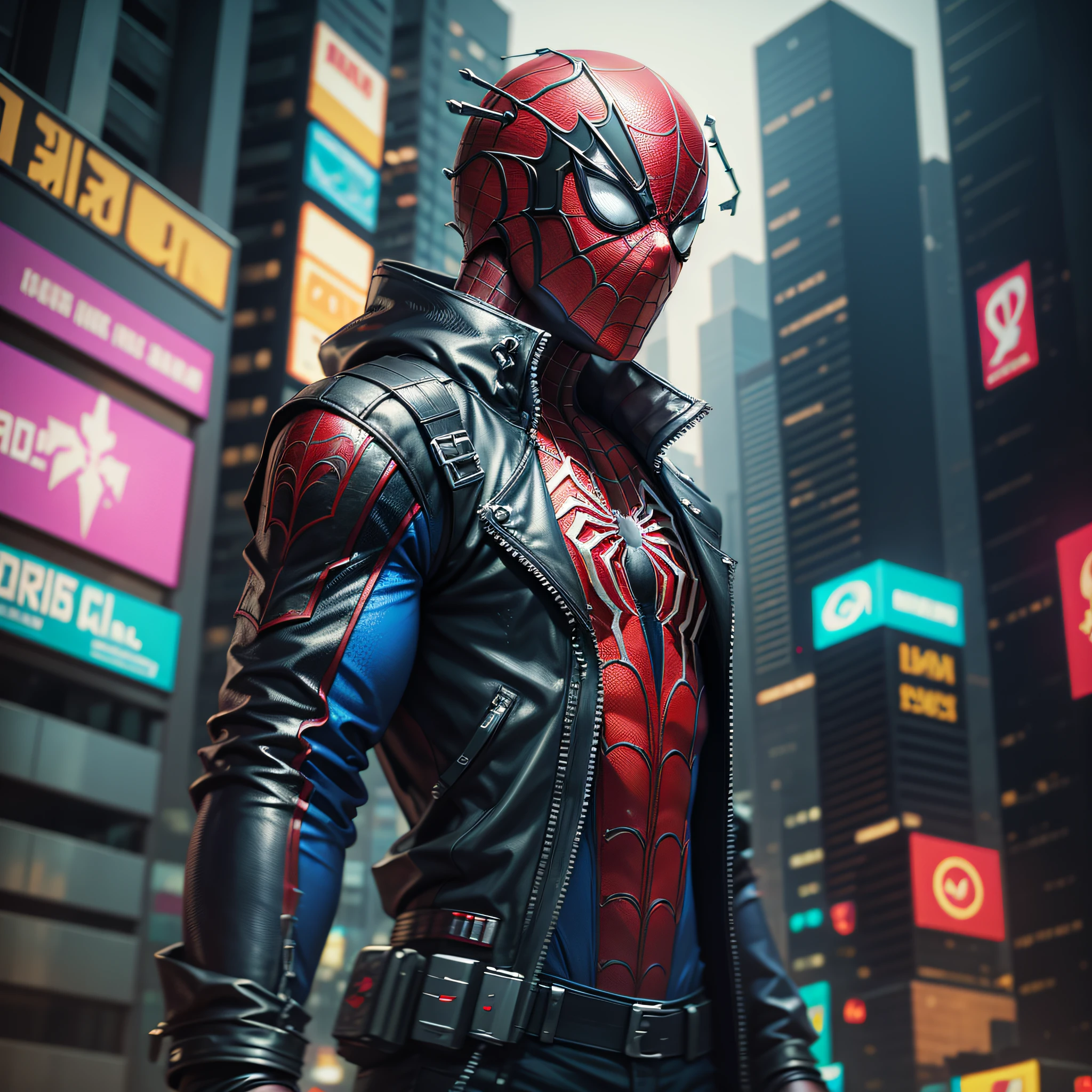 Spider man,Cyberpunk,8k. --auto --s2