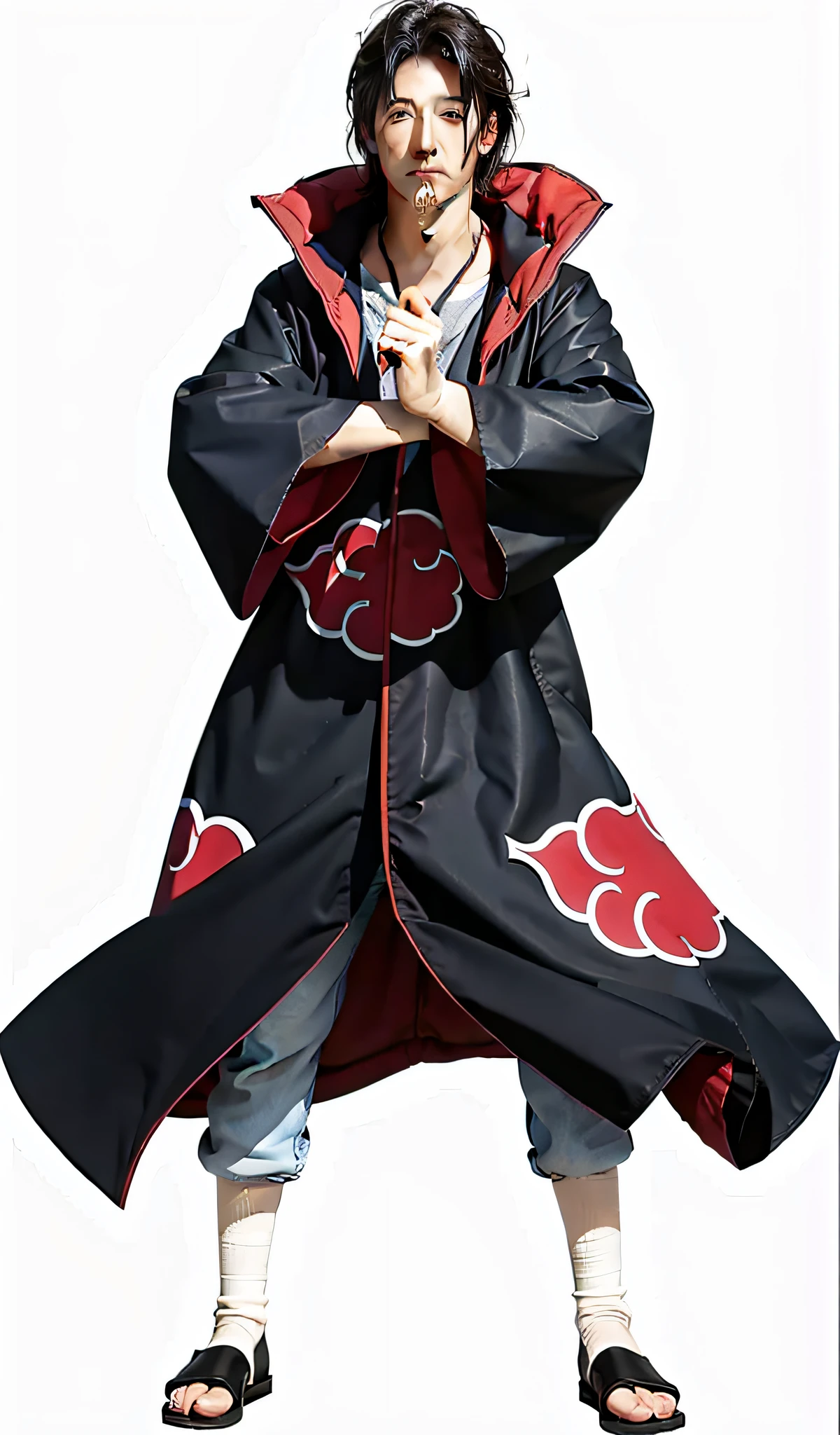 add Dean Fujioka face with long black hair