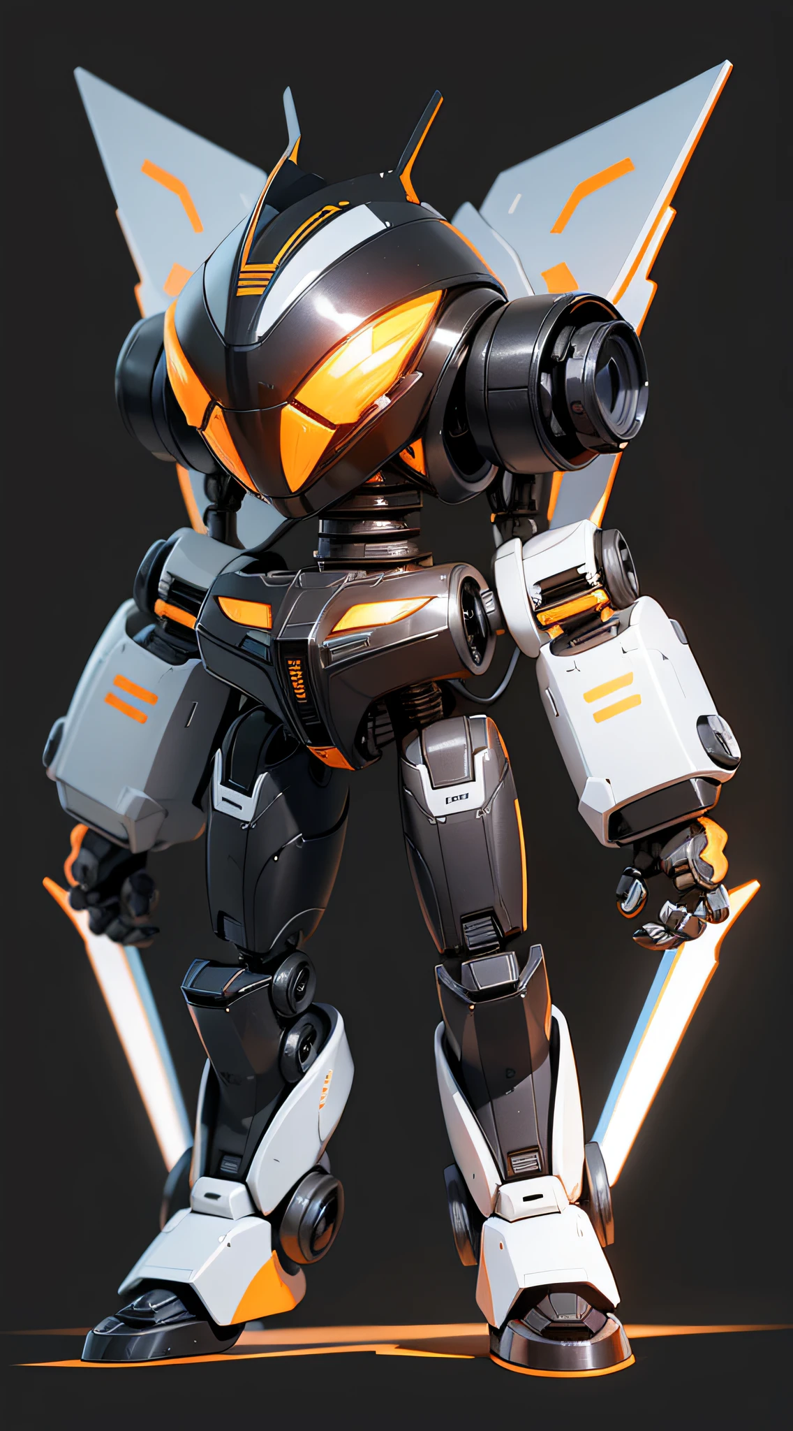 Mini Funko Robot (xmech robot:1.4), tattoo, irezumi, (facing viewer:1.2), full body, looking away, Style-Lab, (inside workshop:1.2), Vector art, Vivid colors, Clean lines, Sharp edges, Minimalist, Precise geometry, Simplistic, Smooth curves, Bold outlines, Crisp shapes, Flat colors, Illustration art piece, High contrast shadows, Technical illustration, Graphic design, Vector graphics, High contrast, Precision artwork, Linear compositions, Scalable artwork, Digital art,
