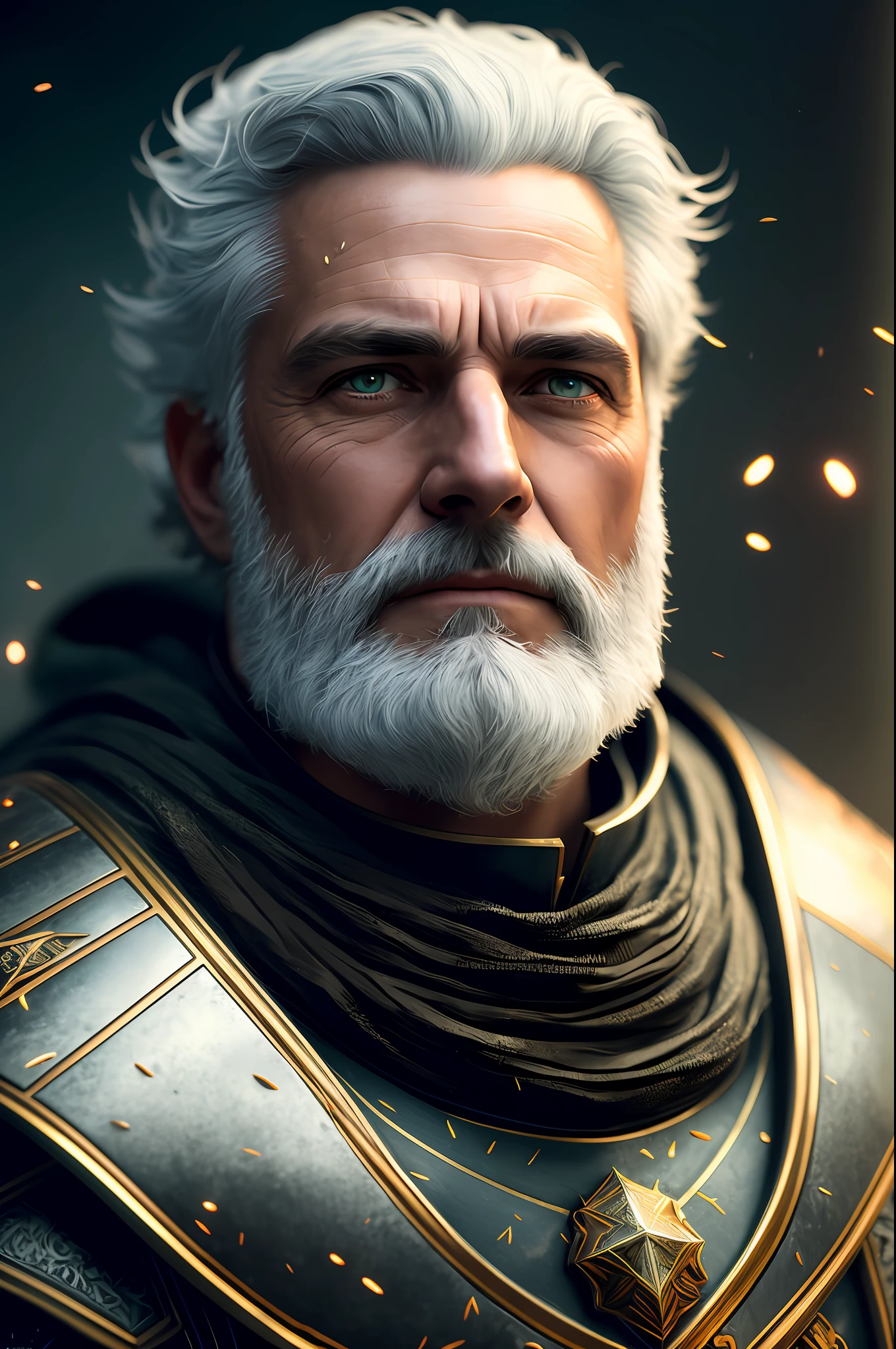 ultra realistic photography, perfectly centered medium top shot of white old male, D&D style, full body, cleric with heavy armor using a warhammer, extremely detailed, detailed realistic face, extremely detailed natural texture, centered, detailed short black messy hair, masterpiece, absurdities, award winning photo by lee jeffries, nikon d850 film photography, kodak portra 400 camera f1.6 lens, depth of field, extremely detailed, amazing, fine details, rich colors, realistic hyper realistic texture, dramatic lighting, unrealengine, trends in artstation, cinestill 800 tungsten, realistic photo, RAW photo, TanvirTamim, high quality, high resolution, sharp focus, extremely detailed, cinematic lighting, 8k uhd, high definition, cinematic, neoprene, behance contest winner, featured in unsplash, cgsociety, unreal engine 5, ultra sharp focus