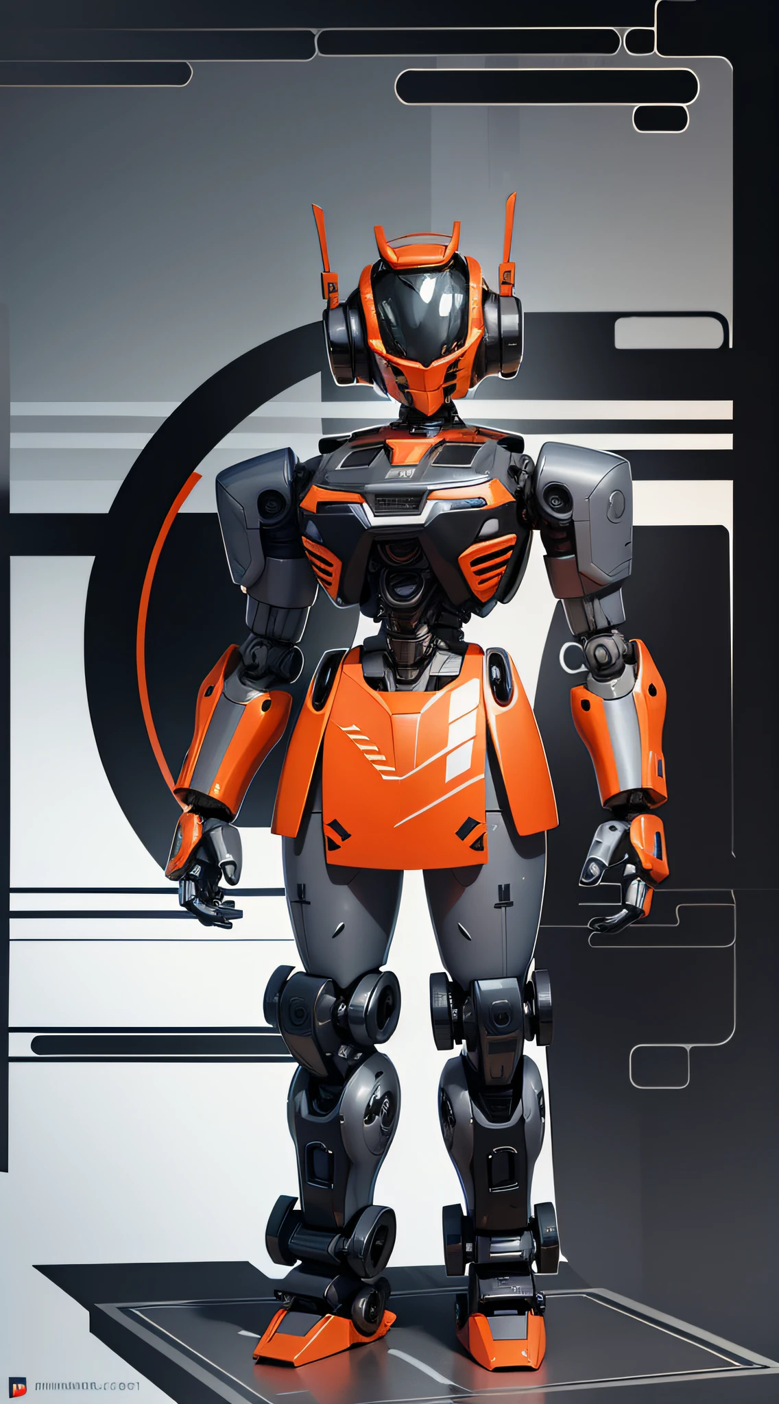 Mini Funko Robot (xmech robot:1.4), tattoo, irezumi, (facing viewer:1.2), full body, looking away, Style-Lab, (inside workshop:1.2), Vector art, Vivid colors, Clean lines, Sharp edges, Minimalist, Precise geometry, Simplistic, Smooth curves, Bold outlines, Crisp shapes, Flat colors, Illustration art piece, High contrast shadows, Technical illustration, Graphic design, Vector graphics, High contrast, Precision artwork, Linear compositions, Scalable artwork, Digital art,