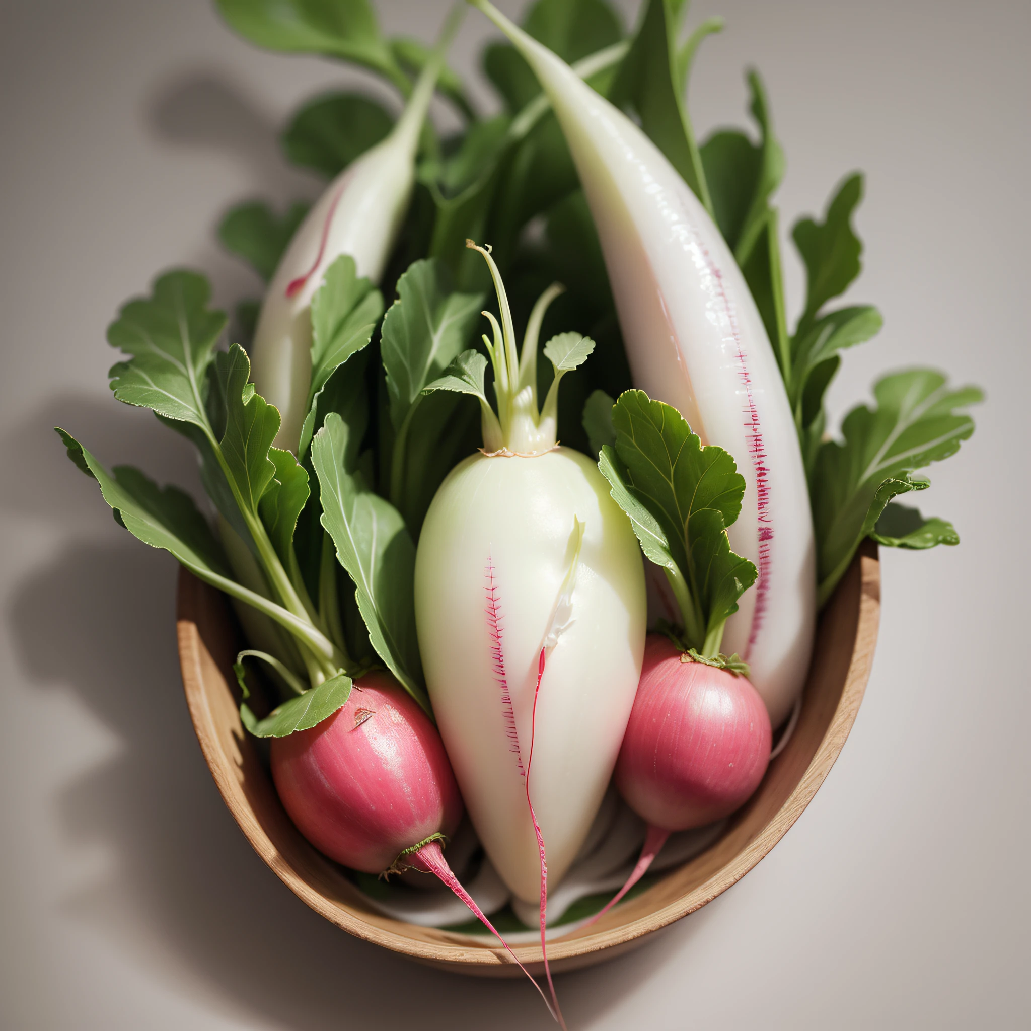 Radish, fresh, white, long