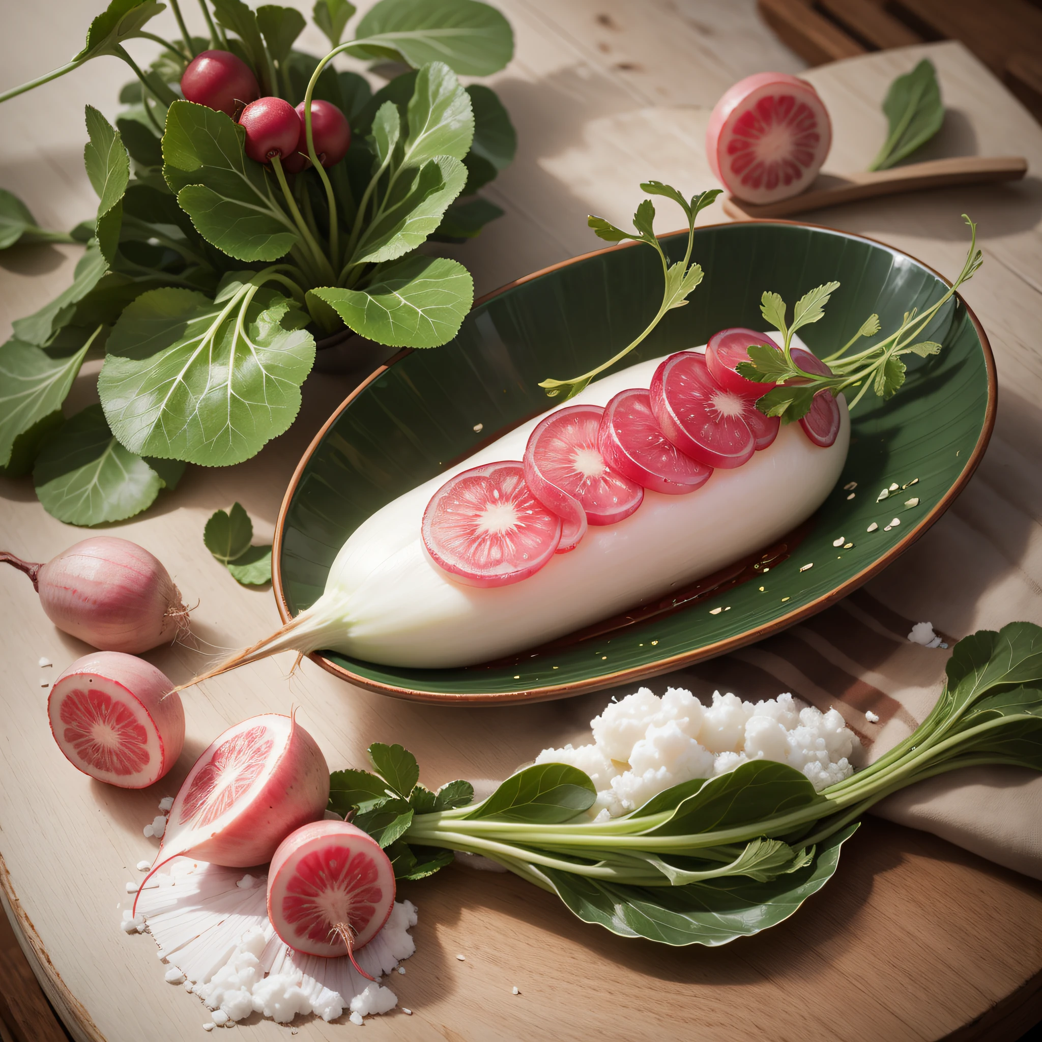 Radish, fresh, white, long