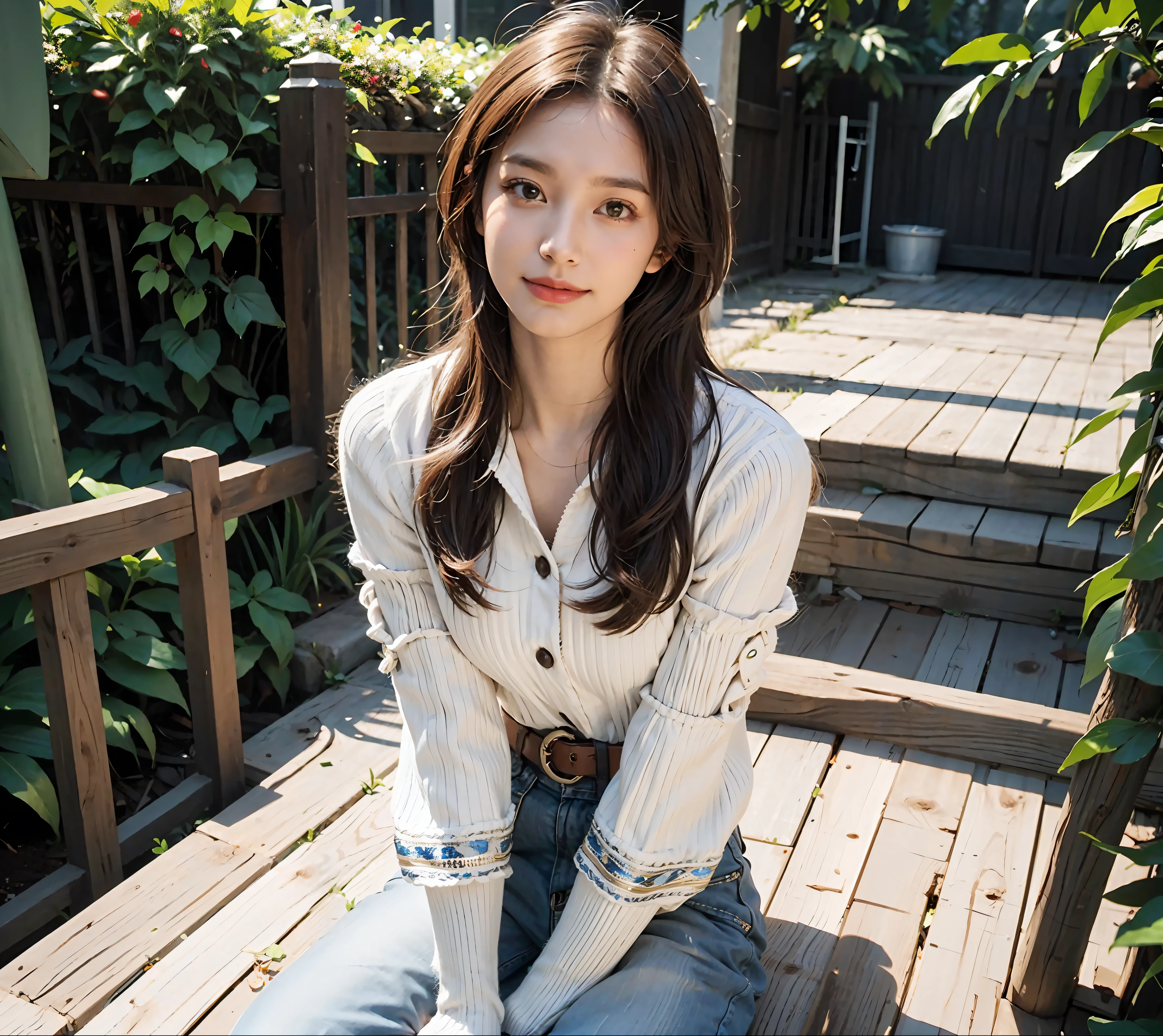 wooden,fence,plants,stage,general,no