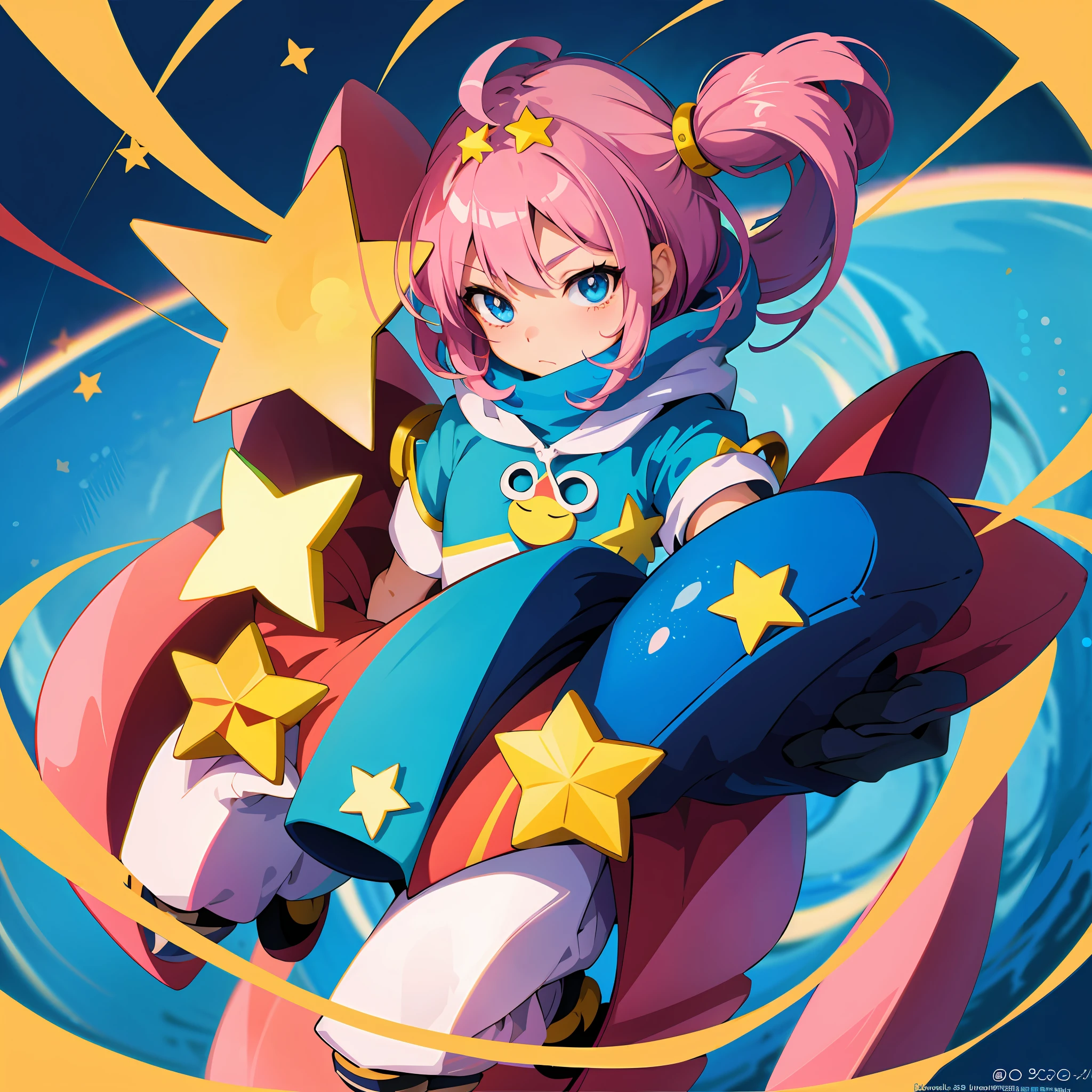 a close up of a cartoon character with a star on her head, ig studios anime style, cutecore clowncore, hero 2 d fanart artsation, stylized anime, avatar image, anime style character, pixiv style, unknown artstyle, anime stylized, anime style hyper detailed, high quality anime artstyle, clean artstyle, anime artstyle