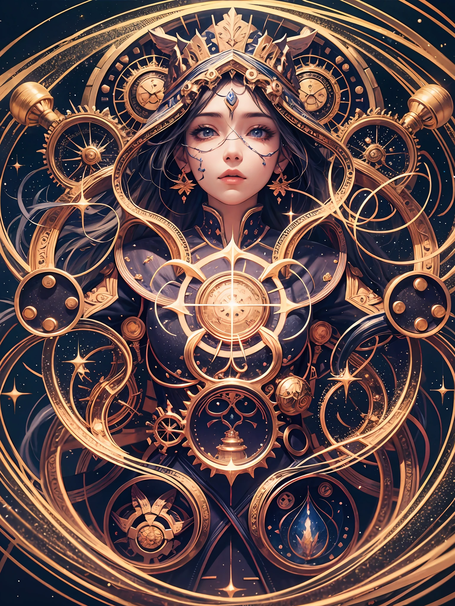 official art, unity 8k wallpaper, ultra detailed, beautiful and aesthetic, High quality, beautiful, masterpiece, best quality, (zentangle, mandala, tangle, entangle:0.6), --auto --s2