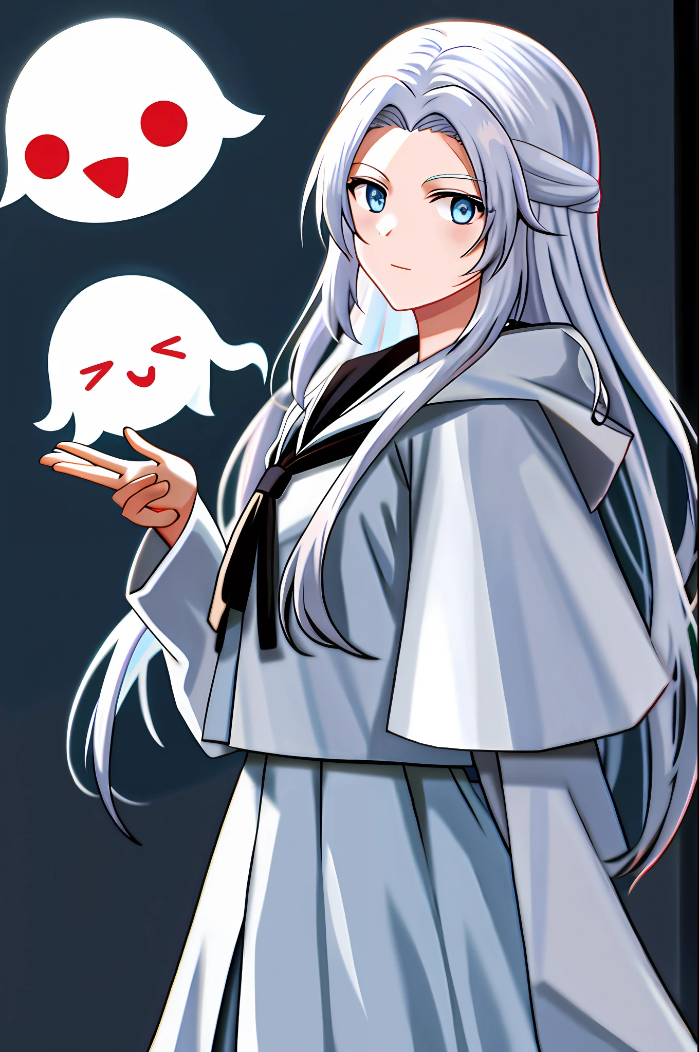 Ghost character with anime woman form