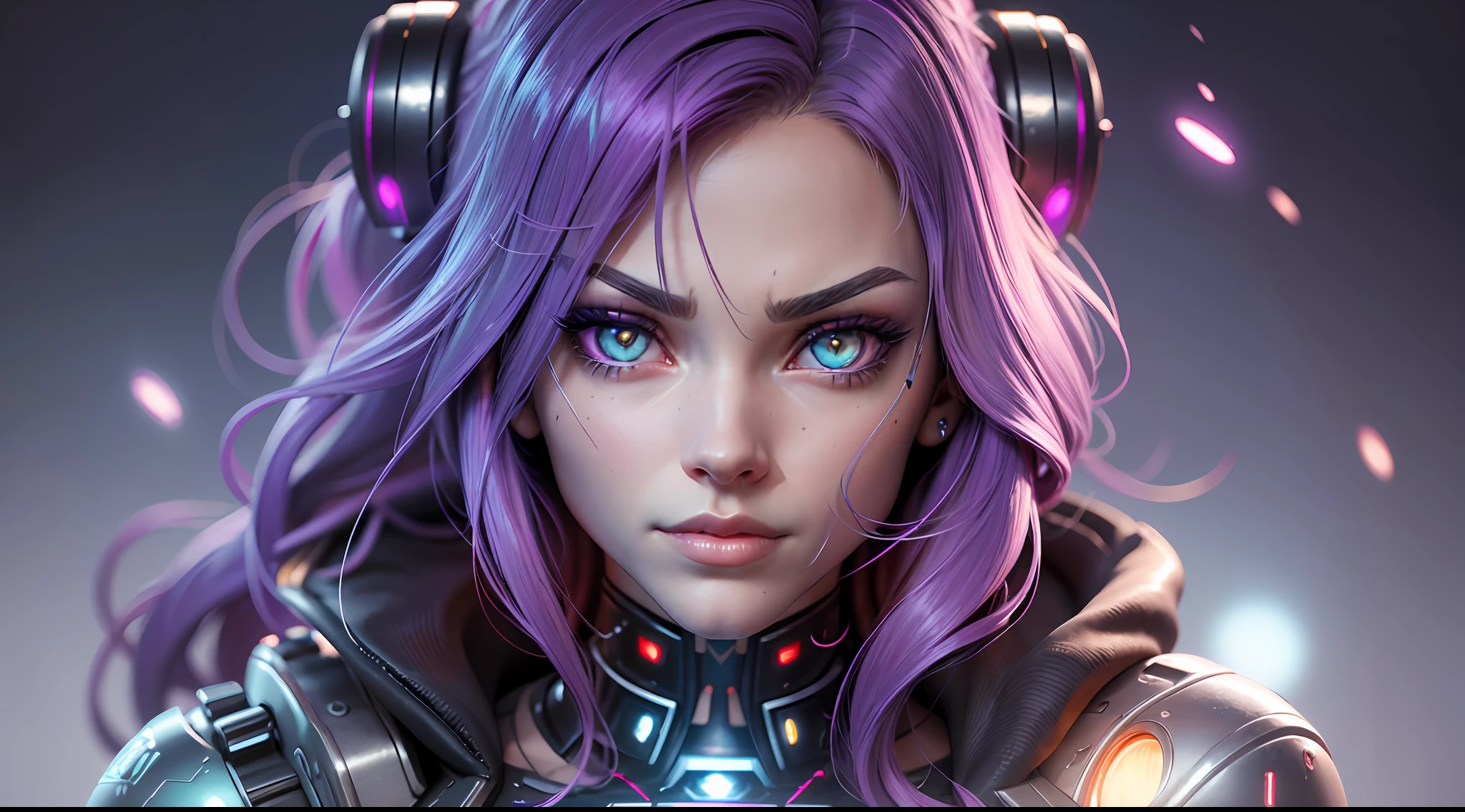 a close up of a woman with a futuristic head and glowing eyes, cyborg - girl, beautiful cyberpunk girl face, cyborg girl, beutiful girl cyborg, cyborg woman, perfect cyborg female, cybernetic machine female face, detailed portrait of a cyborg, beautiful cyborg girl, an image of a beautiful cyborg, portrait of a cyborg queen, perfect anime cyborg woman