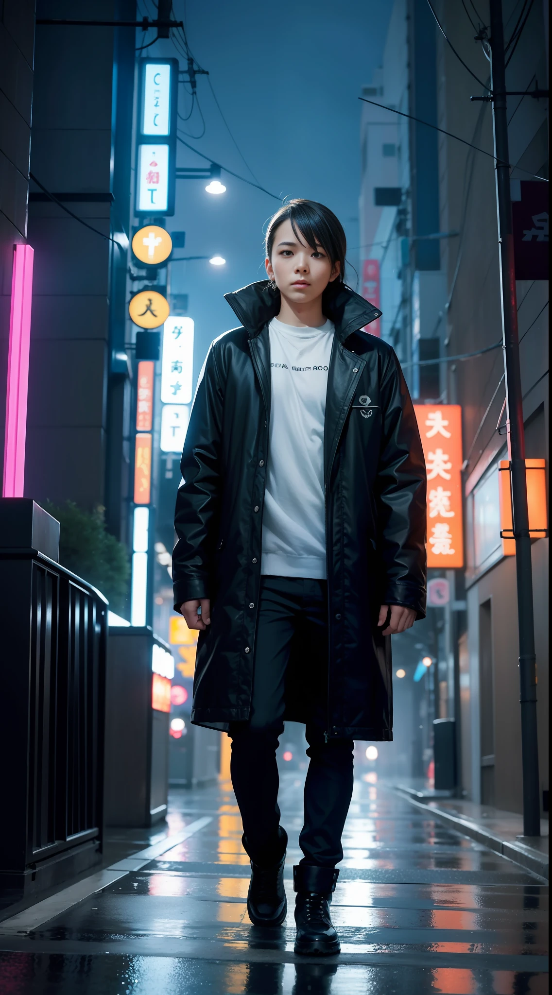 amazing girl look for the camera, worm view, night, misty, rain, there is a person walking up a set of wide avenue in a city, streets of Tokyo, street of Tokyo, in Tokyo, city like Tokyo, walking over a tiny city, cyberpunk, artwork of a Tokyo street, man walking through city, inspired by Carl Spitzweg, by John La Gatta, style by
AnthonyPresley, Deviantart