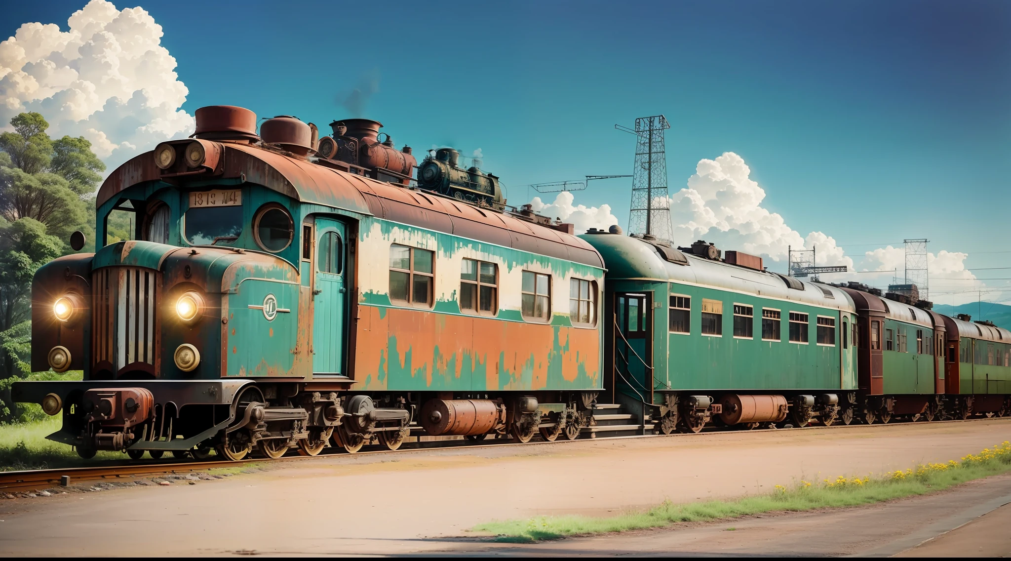 old train, train station, advanced film shots --auto --s2