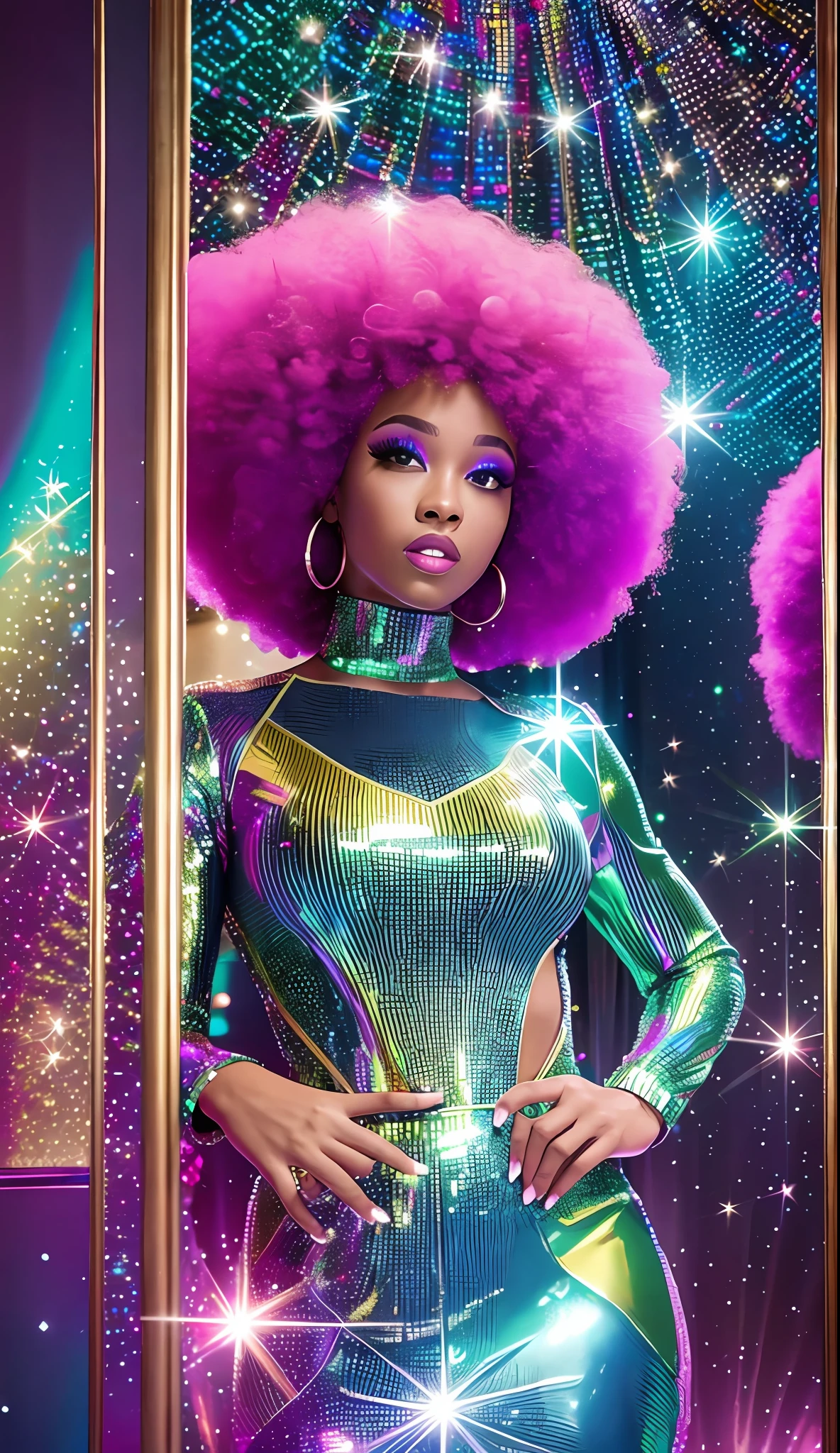 Disco, Mirror Ball, Afro, Dance