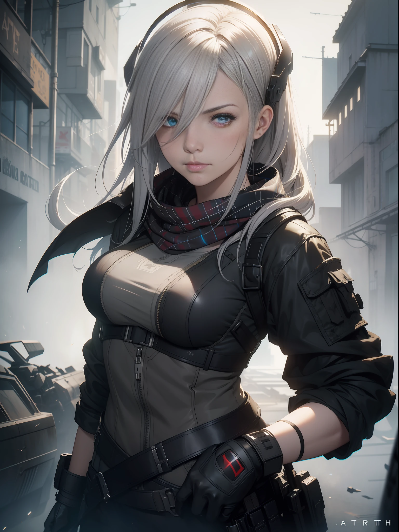 (dark shot:1.1), epic realistic, portrait of halo, sunglasses, blue eyes, tartan scarf, white hair by atey ghailan, by greg rutkowski, by greg tocchini, by james gilleard, by joe fenton, by kaethe butcher, gradient yellow, black, brown and magenta color scheme, grunge aesthetic!!! graffiti tag wall background, art by greg rutkowski and artgerm, soft cinematic light, adobe lightroom, photolab, hdr, intricate, highly detailed, (depth of field:1.4), faded, (neutral colors:1.2), (hdr:1.4), (muted colors:1.2), hyperdetailed, (artstation:1.4), cinematic, warm lights, dramatic light, (intricate details:1.1), complex background, (rutkowski:0.66), (teal and orange:0.4)