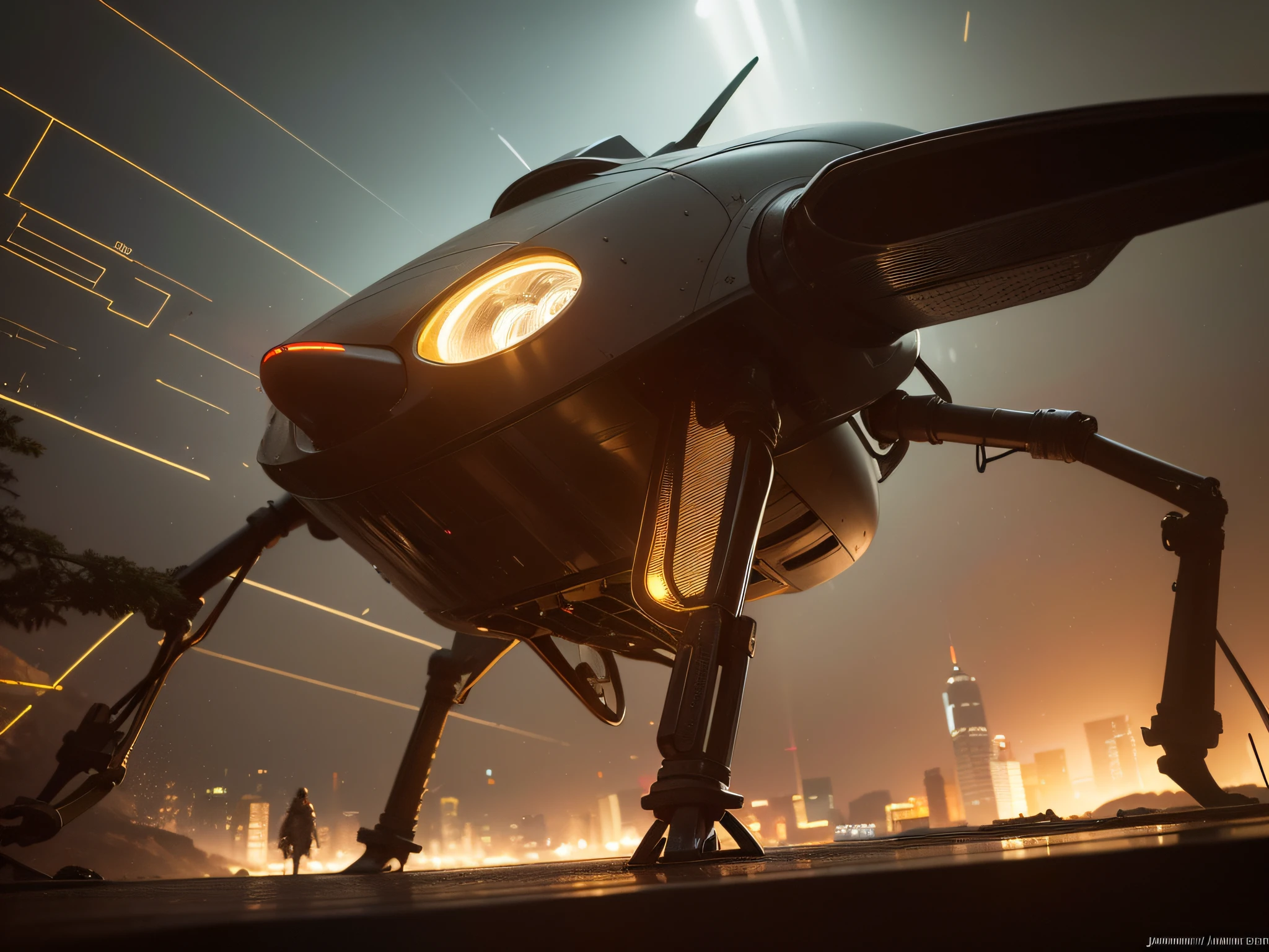remove, erase, fix backgroundthere is a large robot that is standing on a street, 3 d render beeple, cinematic beeple, beeple. octane render, octane cgsociety, artgem and beeple masterpiece, octane render sci - fi, beeple and tim hildebrandt, in style of beeple, star citizen digital art, cgsociety 8k