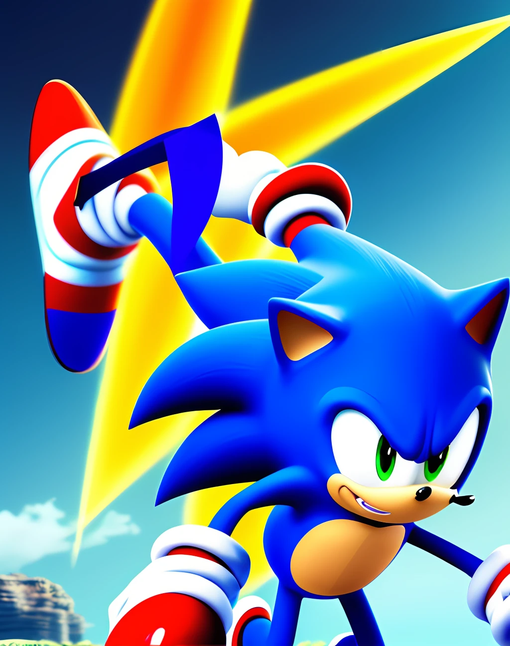 Sonic fighting Jesus