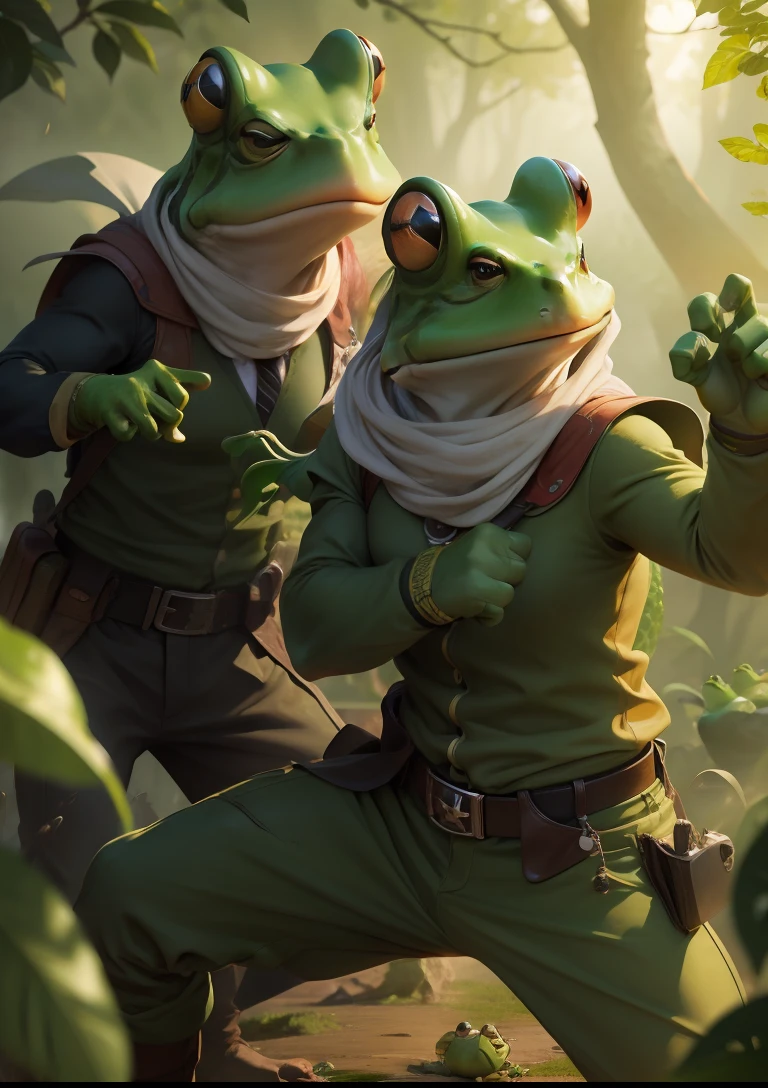 Fighting frogs