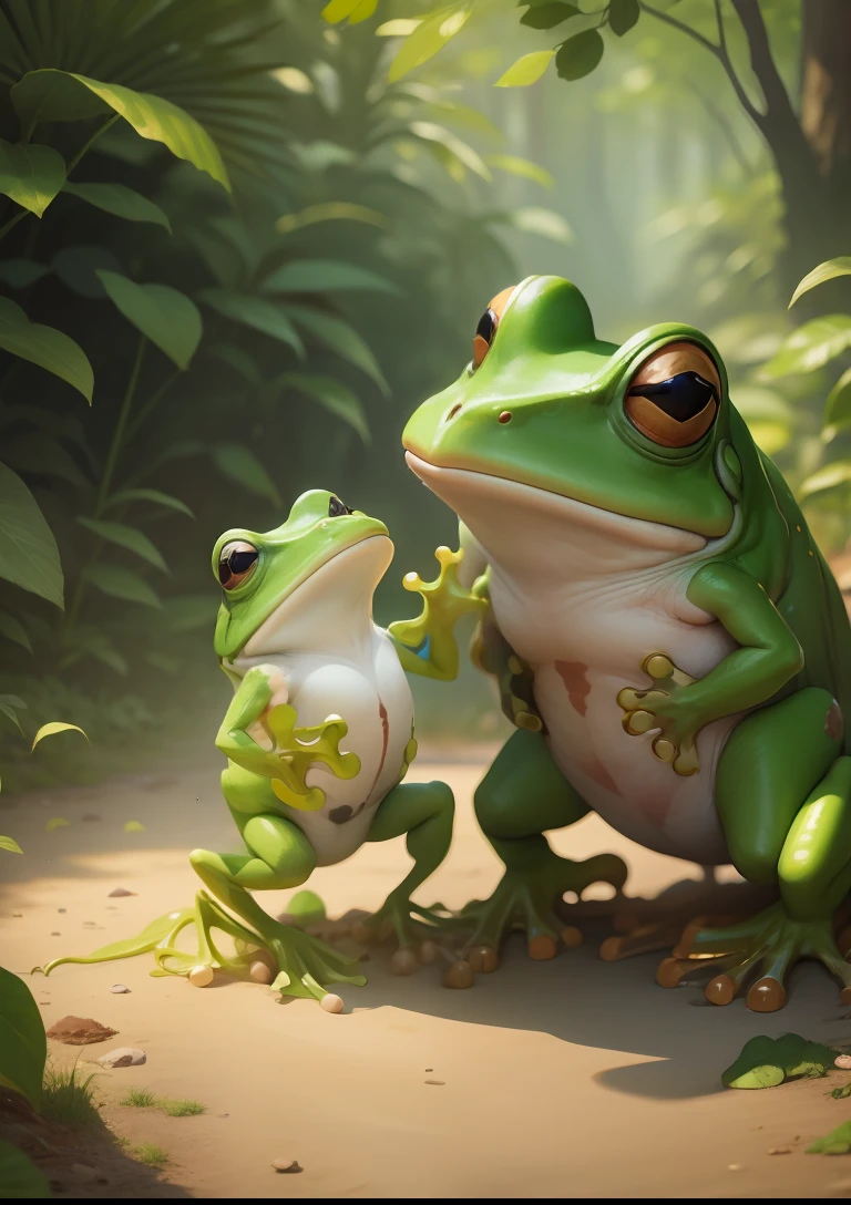 Fighting frogs