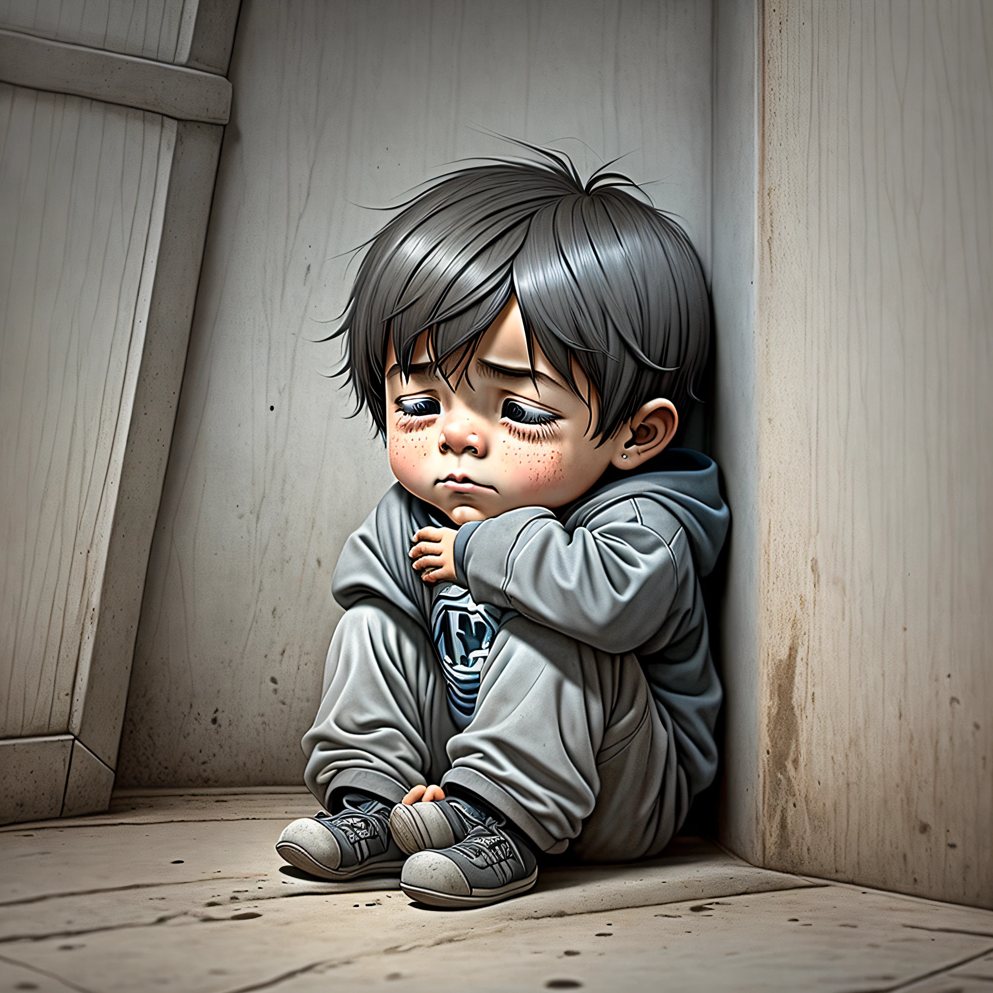 Gray corner boy crying --auto --s2