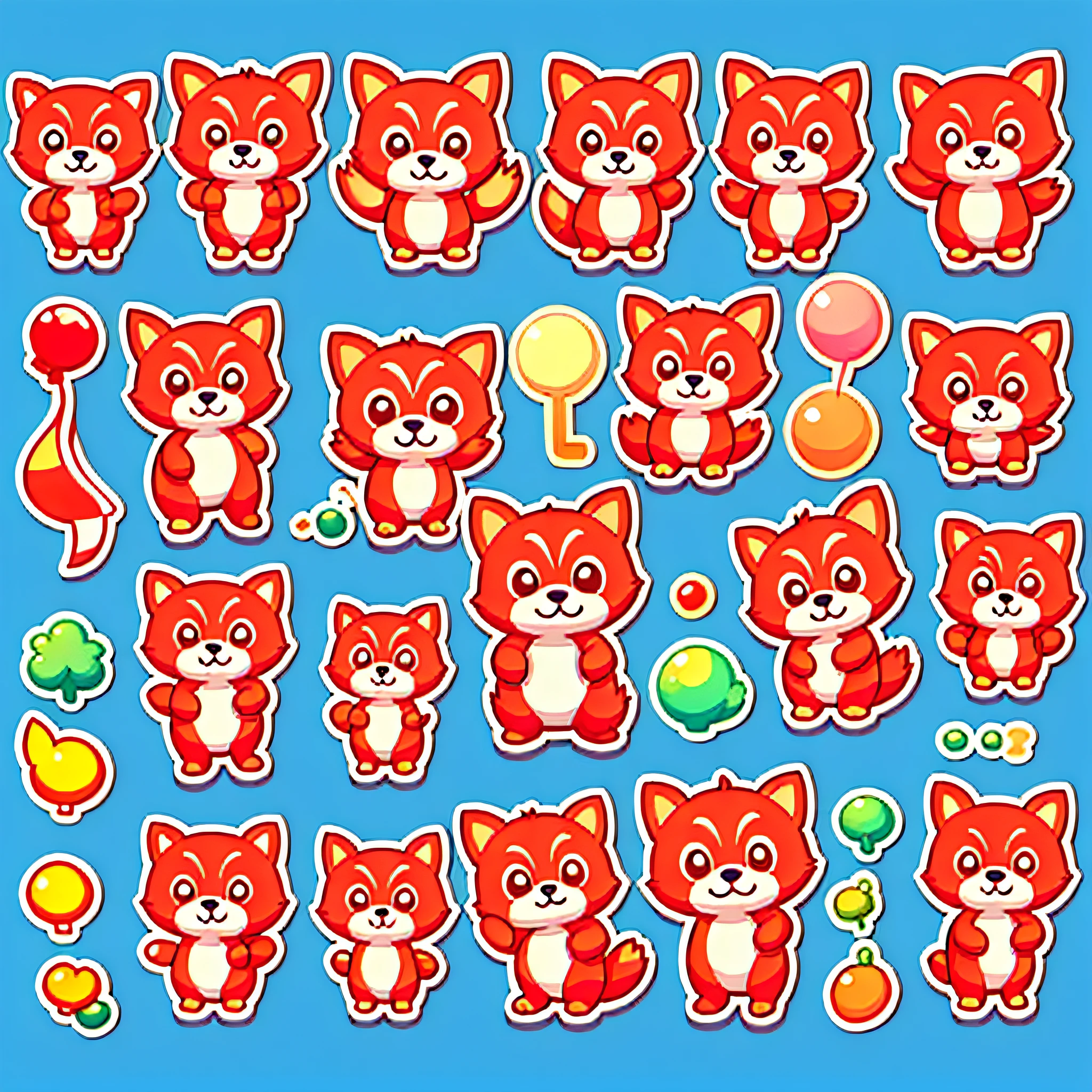 A red panda, chubby, anthropomorphic puppy, cute, cute, funny, funny, white background, HD picture quality, best picture quality, 8k picture quality, high quality