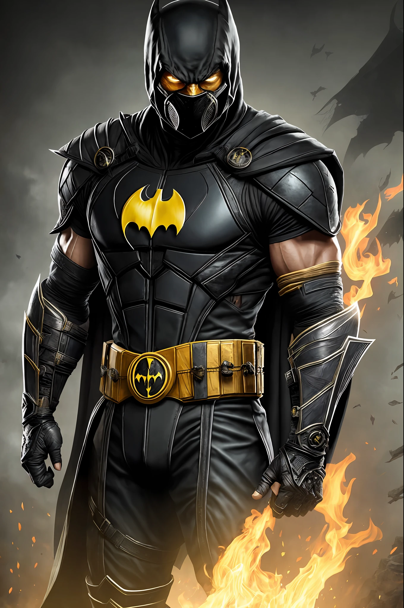 Scorpion Mortal Kombat with Batman outfit