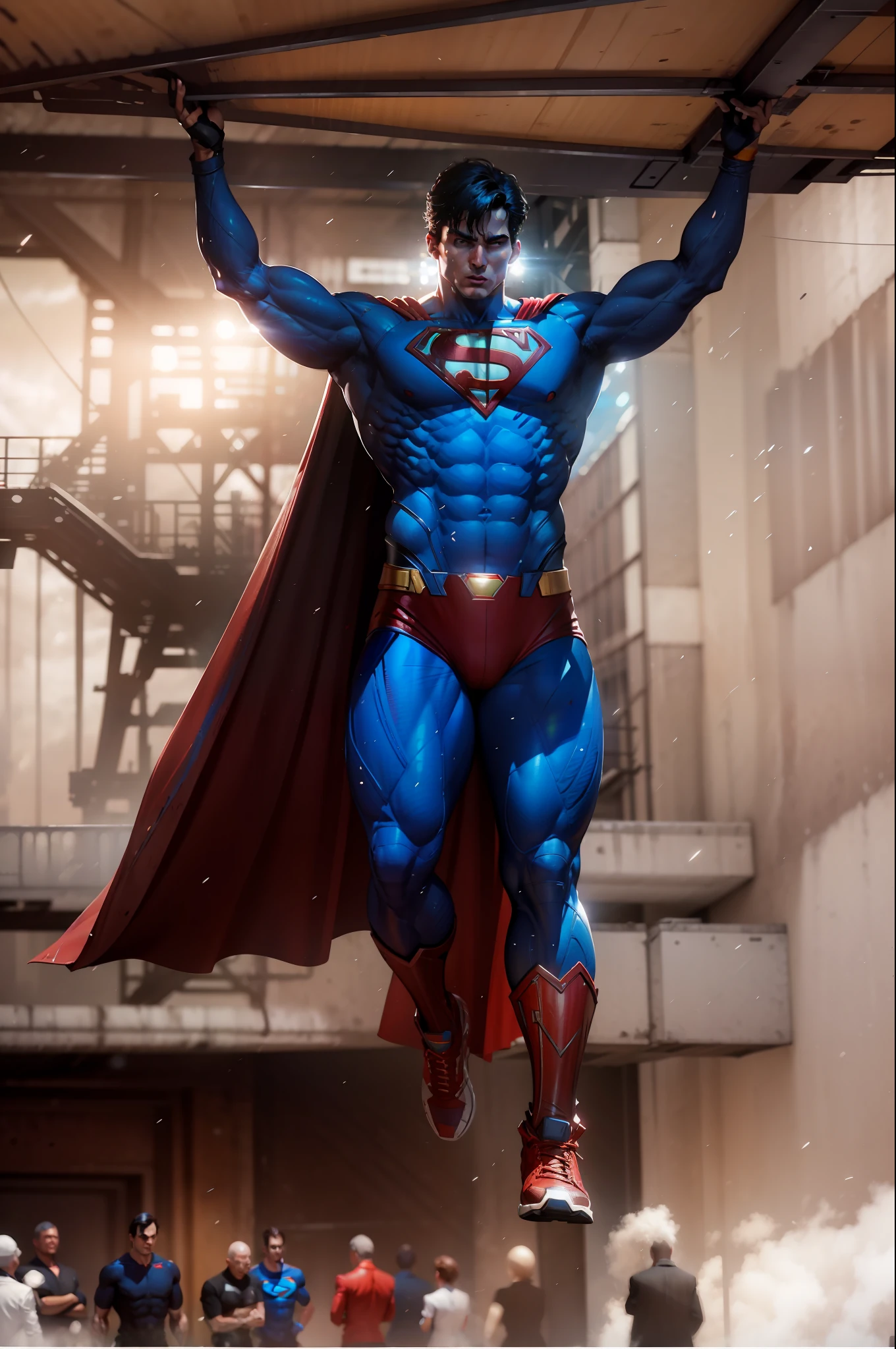 Superman, New York street, unreal engine 5, 8k.