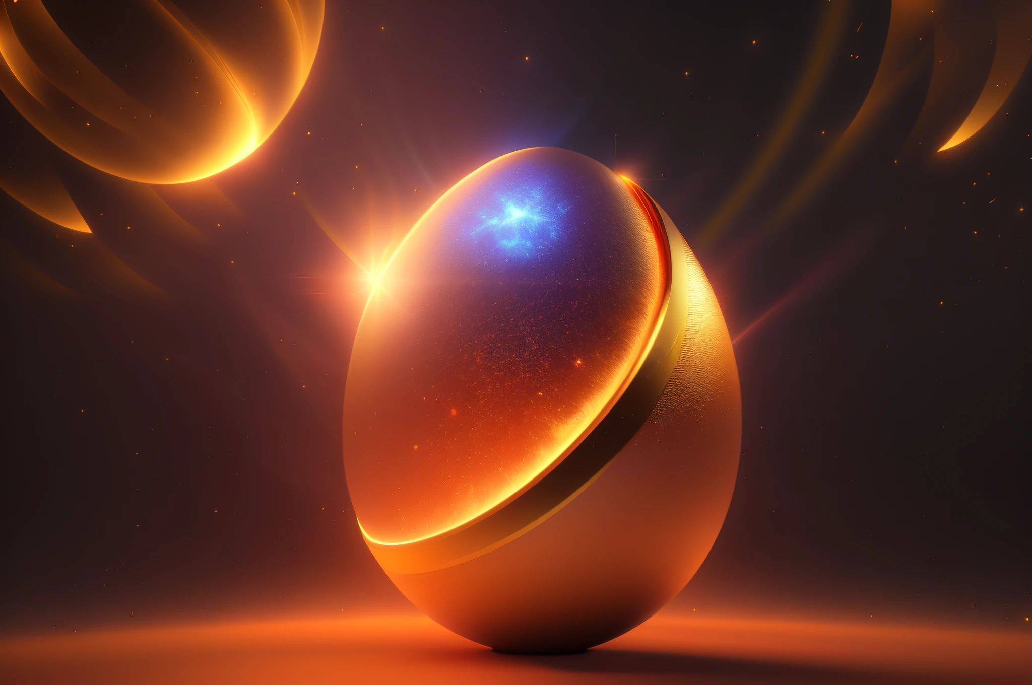 one golden egg, 3d digital art 4k, cinema 4d bright light rendering, cinema 4d art, 3d rendering digital art, digital art rendering, high quality rendering, magic frozen ice phoenix egg, cinema 4d rendering, cinema 4d rendering,