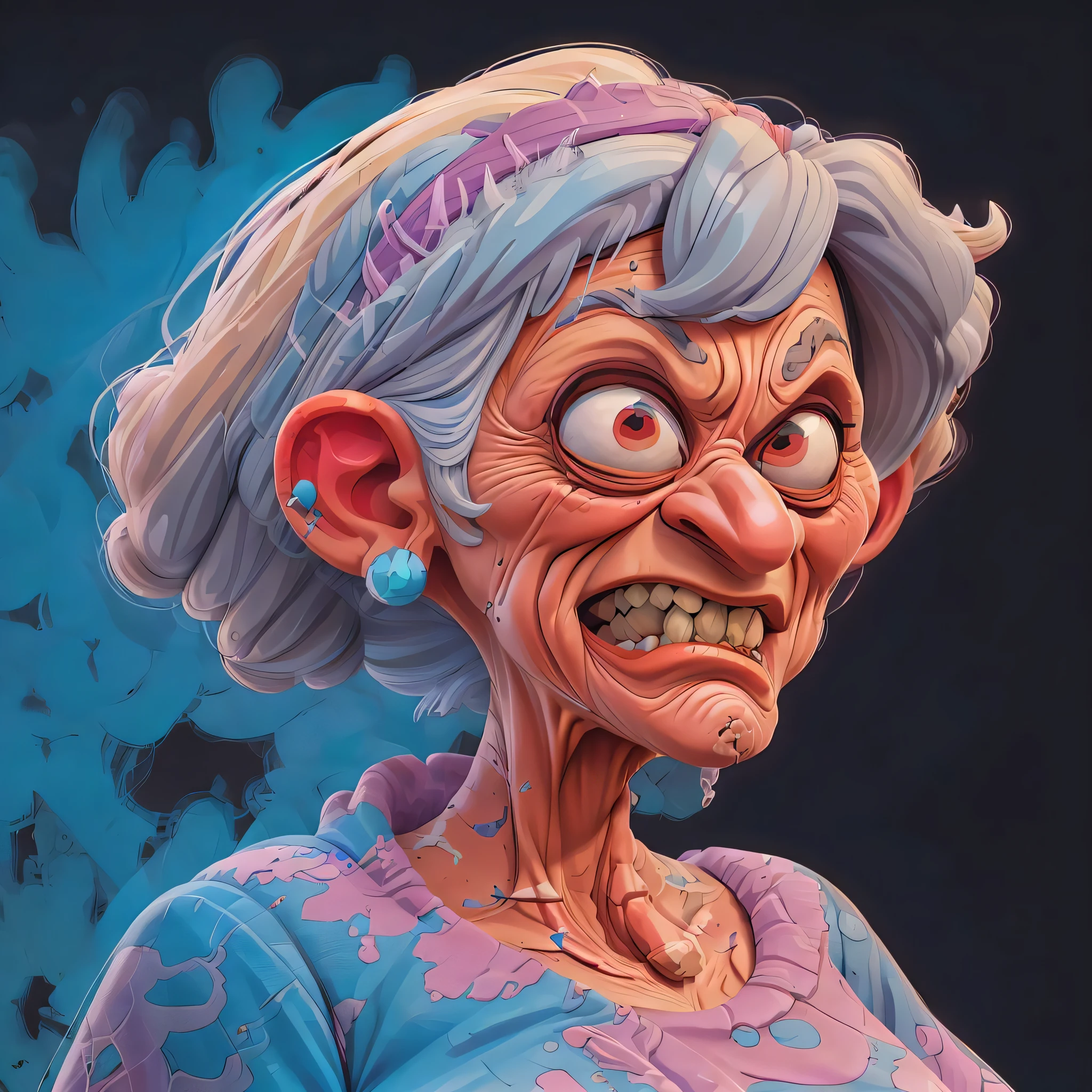 old woman
comic style,,
Acrylic art by apterus, art by dan mumford