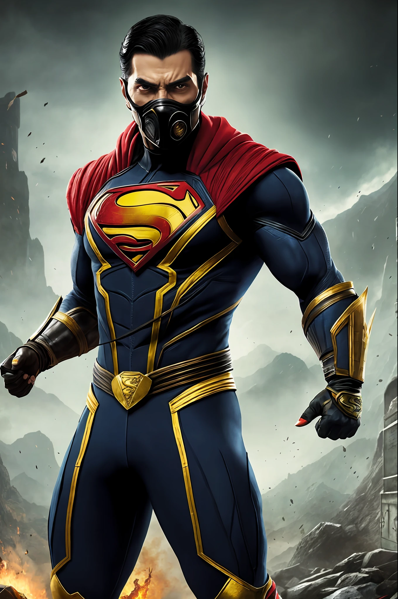 Scorpion Mortal Kombat with Superman outfit
