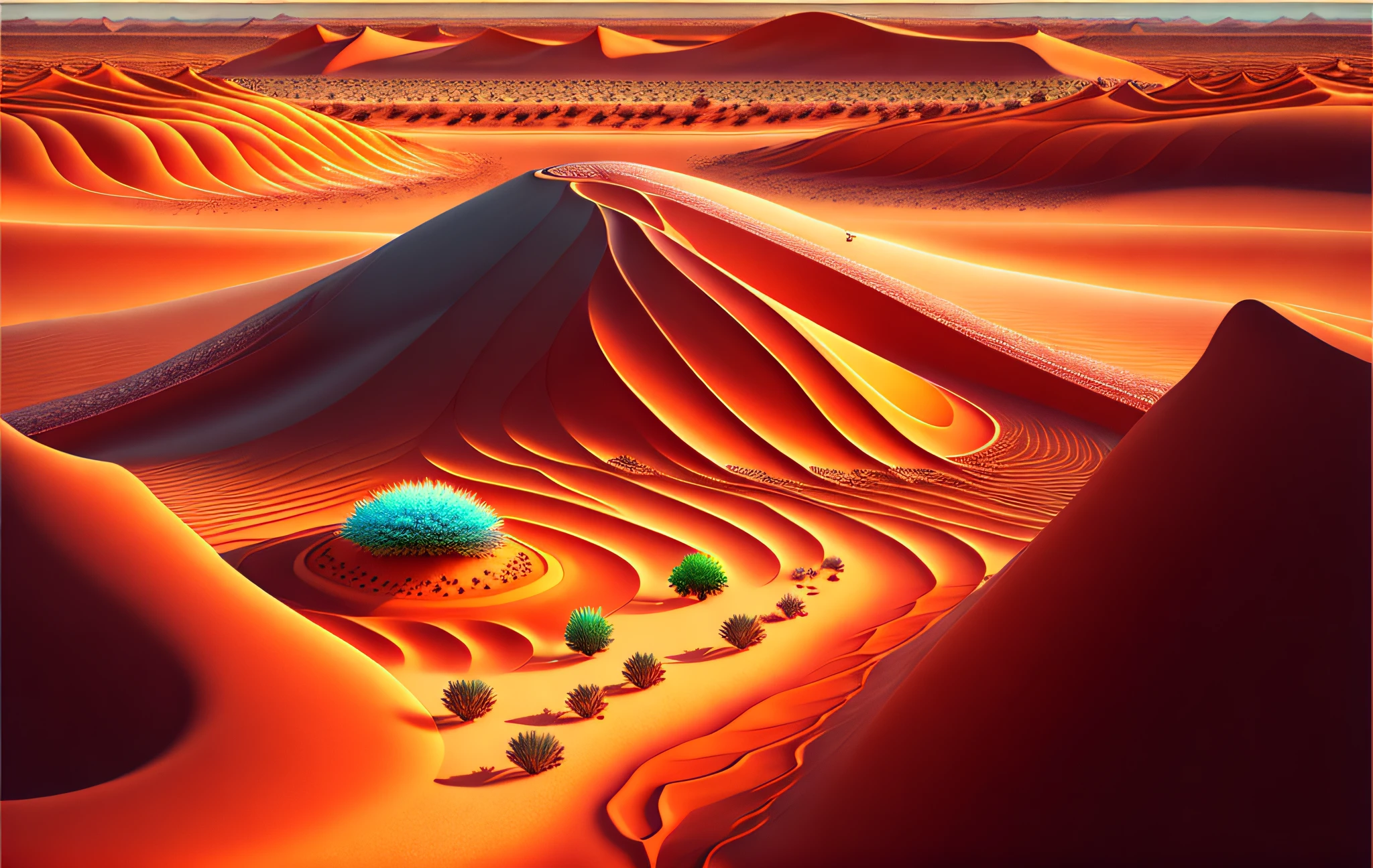Desert, colorful, 8K, ultra-realistic, highly detailed,