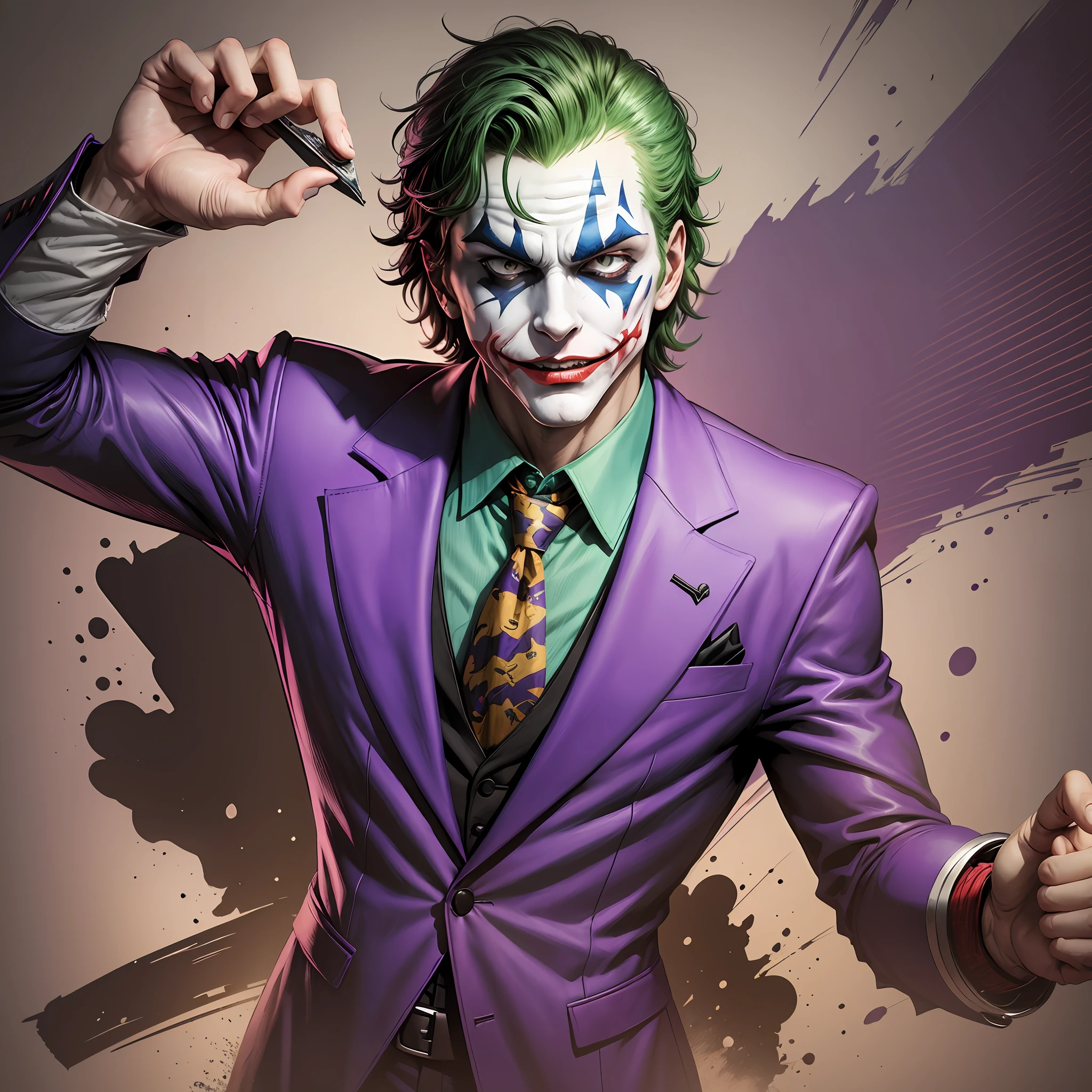 (smitsv) Joker style cartoned, comic book, --auto --s2