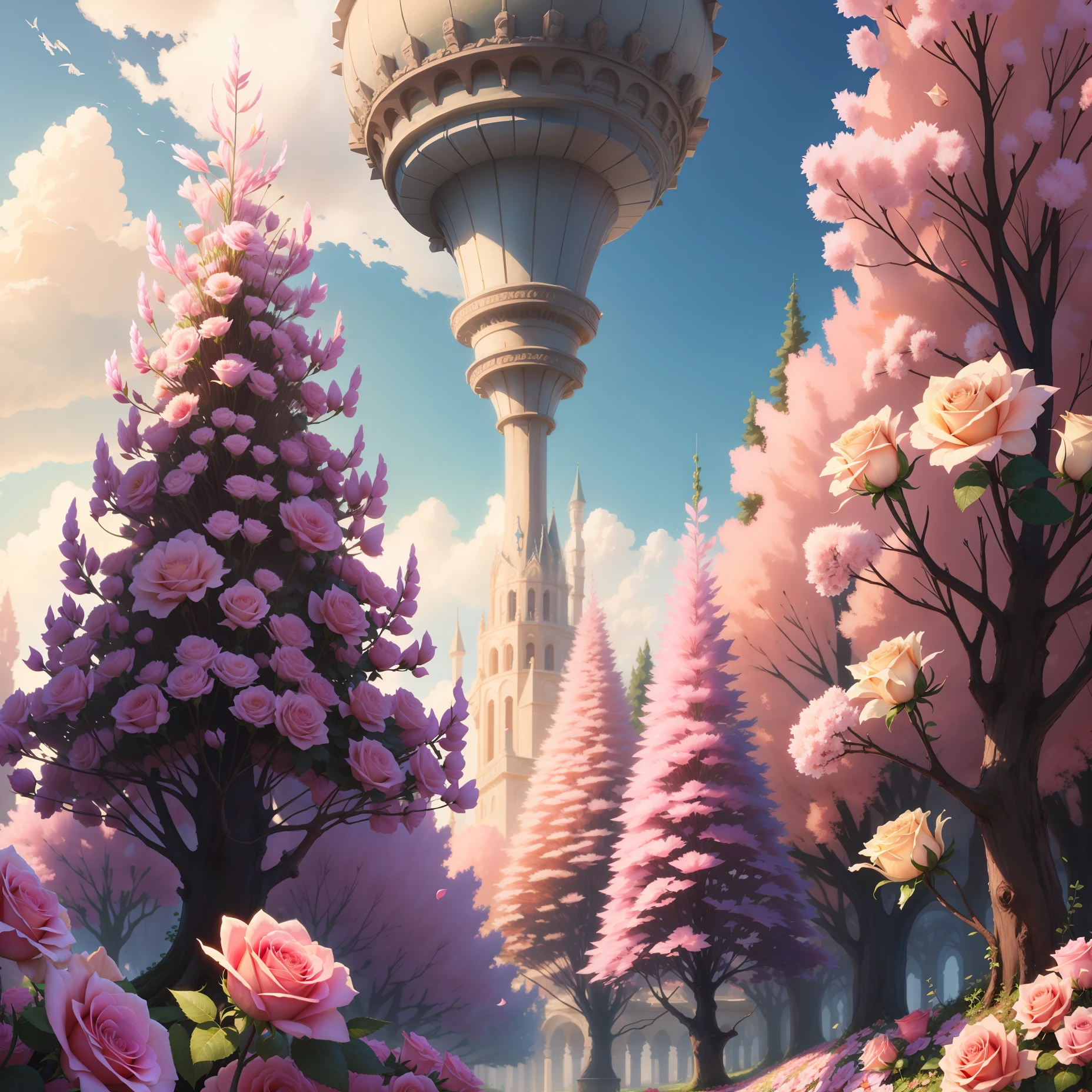 Landscape, resilience, hope, rose, roots, petals