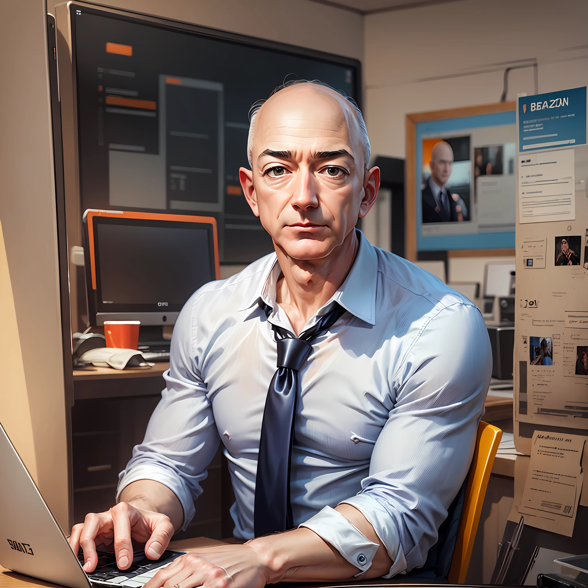 create a photo of Jeff Bezos on your computer --auto --s2