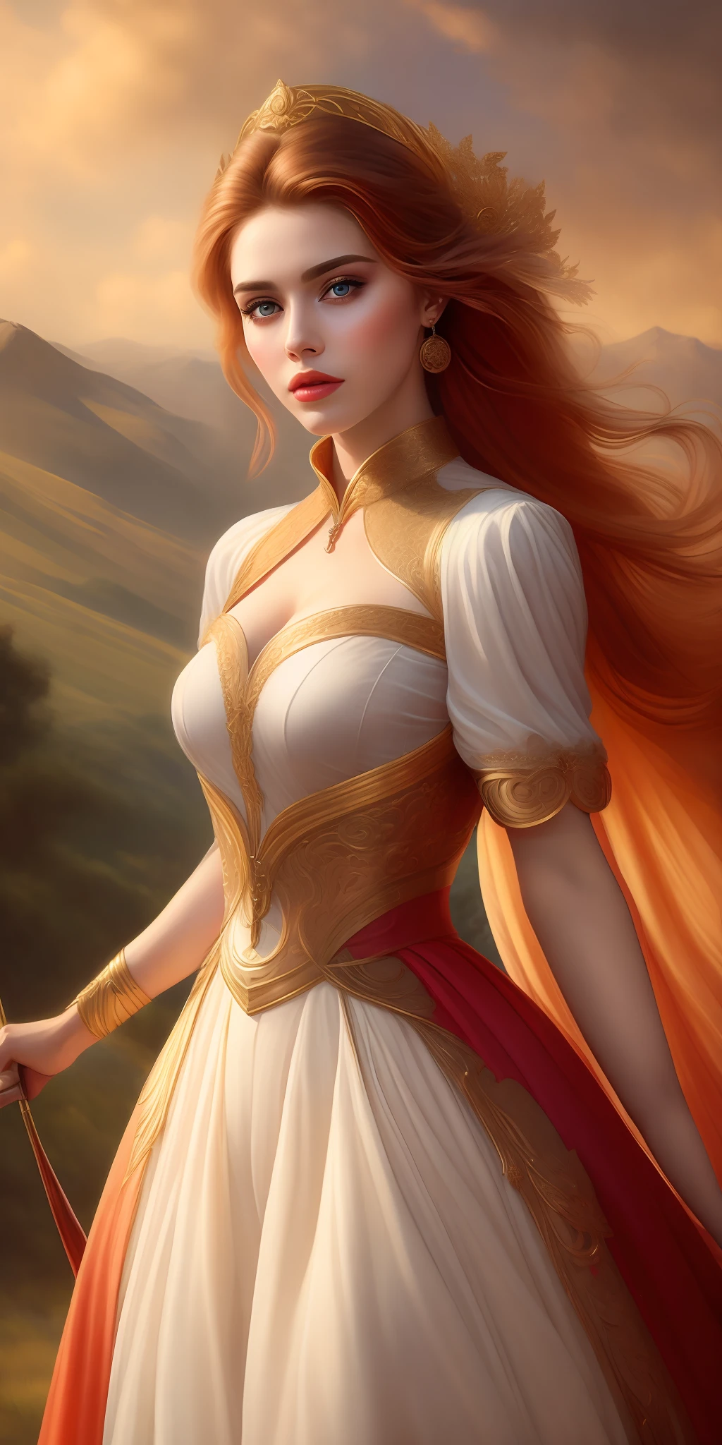 Highest Image Quality, High Resolution 8k,Painting of a Woman, Beautiful Woman,Riding a Horse in a Dress, Wlop Painting Style, Beautiful Character Painting, Beautiful Painting, Very Well Detailed Painting,Graphic Artist Magali Villeneuve, by Yang J, Wlop Art, Art by Edouard Bisson, Beautiful Fantasy Painting, Art by Wlop and Greg Rutxowski, stylish digital painting, oil painting style, beautiful digital painting, very well detailed