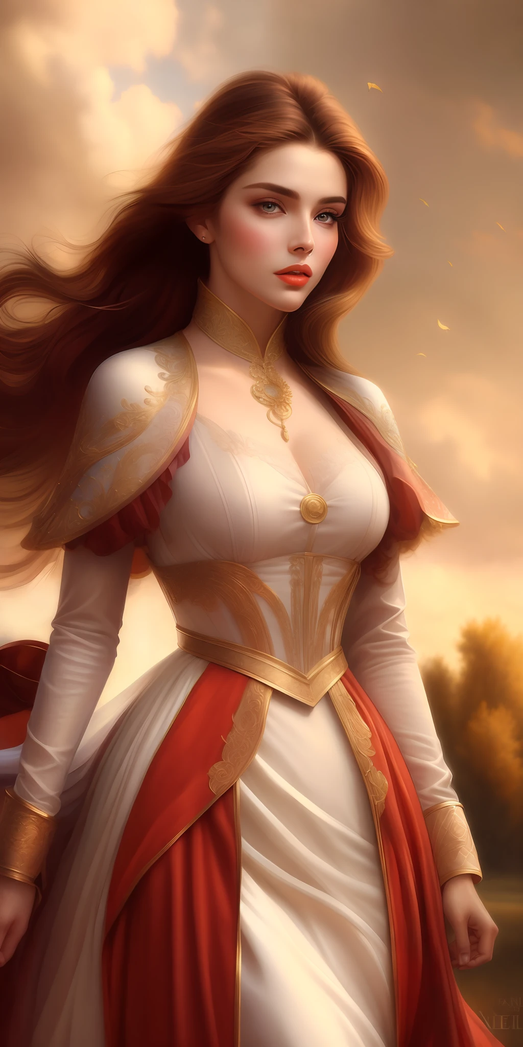 Highest Image quality, high resolution 8k,painting of a beautiful woman, beautiful woman,riding a horse in a dress,very well detailed painting,wlop painting style, beautiful character painting, beautiful painting, very well detailed painting,graphic artist magali villeneuve, by Yang J, wlop art, art by edouard bisson, beautiful fantasy painting,  Art by Wlop and Greg Rutxowski, Stylish Digital Painting, Oil Painting Style, Beautiful Digital Painting, Beautifully Detailed