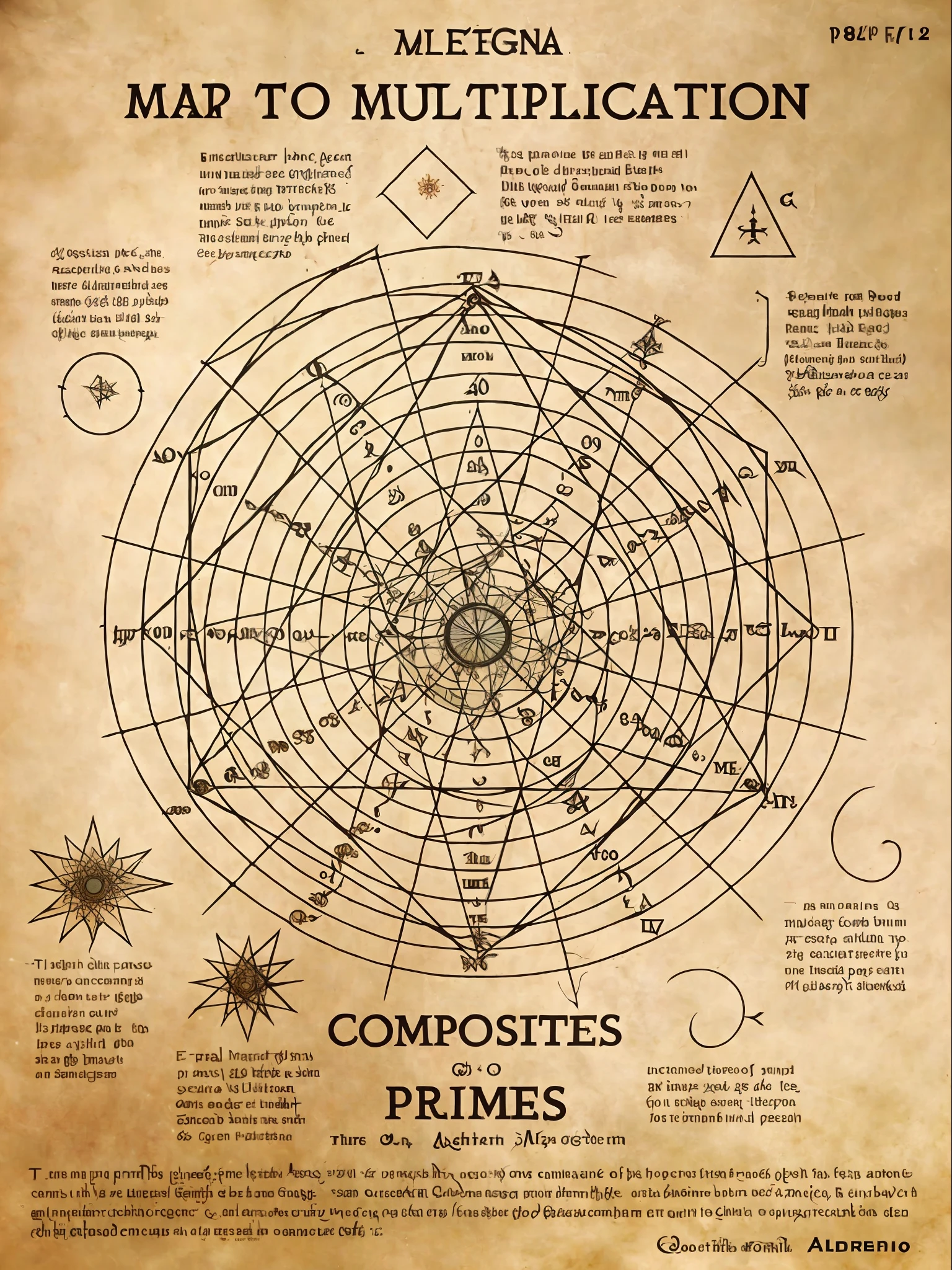 a poster with a diagram of the major celestial system, geometry and astrology, magical elven geometry, sacred geometry, holy geometry, grimoire page, sacred geometry pattern, poster composition, complex geometry, alchemical diagram, occult diagram, complex composition!!, platonic forms, meticulous composition, dinamic composition, complex shapes, antediluvian occult cosmology --auto --s2