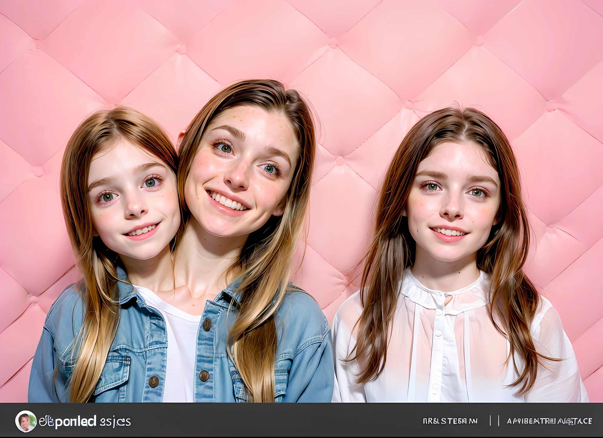 2heads, (1head:1.5 child), (1head:1.5 young adult) (one torso:1.5), Irish, white girls, age difference, (two heads on one body:1.4), (first head uncomfortable:1.5), (second head unhappy:1.5) conjoined twins, heads side by side, one torso, young, realistic faces, lifelike faces, uncomfortable, barefoot