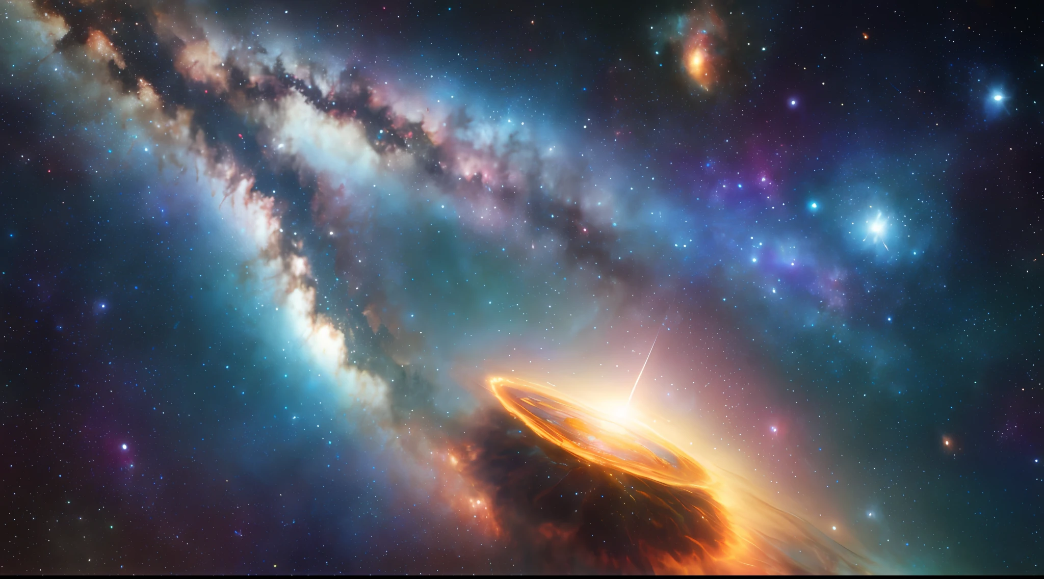 masterpiece, best quality, high quality, extremely detailed CG unity 8k wallpaper, Depth of Field, HDR,,Photorealistic,extremely detailed, Intricate, High Detail, universe, space, galaxy, stars, astronomy, cosmos, nebula, deep space, astronomical objects