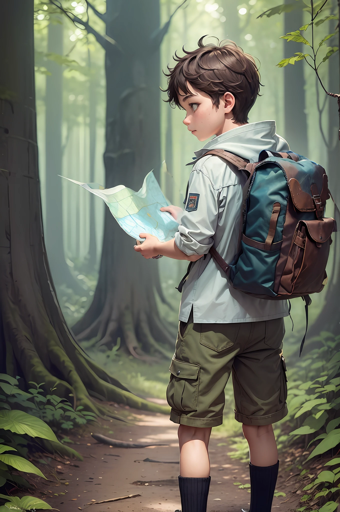 (faded backpack:1.2), fragile, worn but loved, testimony of many adventures, blurred background, warm light, all that remains is the story stored in the seams and texture of its fabric.