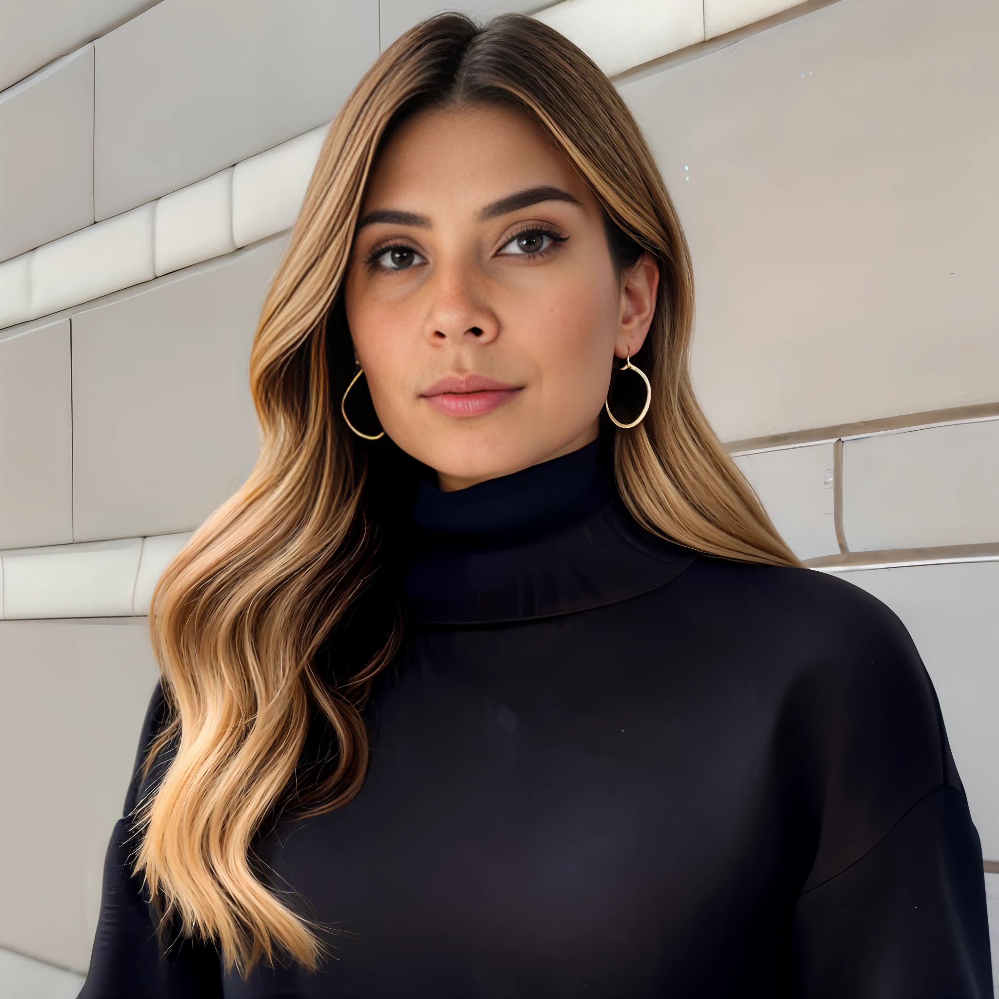 (8k, RAW photo, highest quality, masterpiece: 1.2), (realistic, photorealistic: 1.37), 1 woman, brunette with blonde dyed hair, portrait of Kim Kardashian with Cléo Pires, 33 years old, female, New York cityscape, night, professional lighting, photon mapping, radiosity, torn, large, transparent and very small in size, protruding tips, protruding areola, clearly visible pubic shape, gal, Many eyelashes, eyelids thighs, glossy lips, black heels, few pubic hair, bristles on the lower abdomen, slender, open groin, are large and about to pour out of the bra, uniform is clean, pubic hair is natural, pubic hair is very protruding