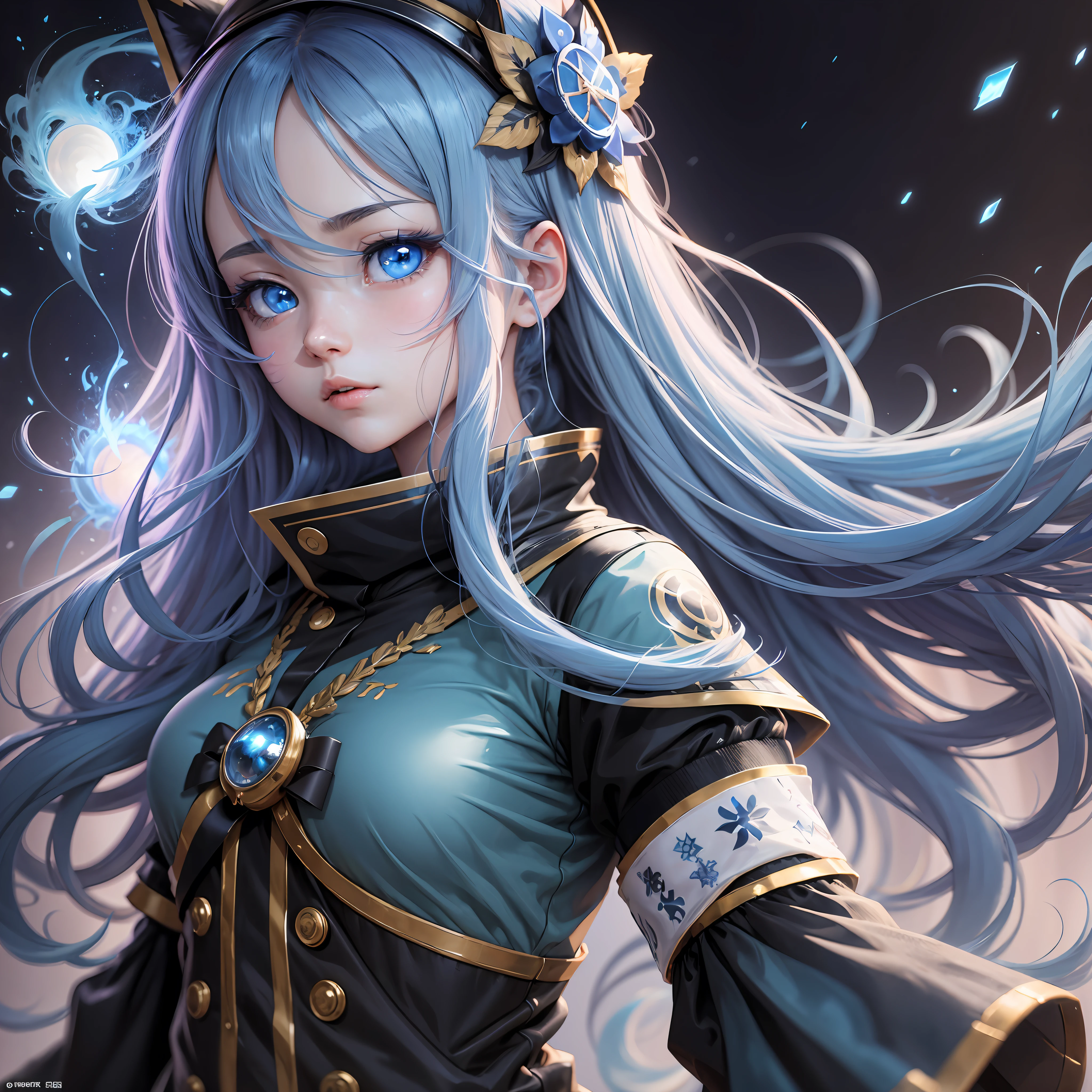 anime girl with blue eyes and long hair with a blue stream, nightcore, anime style 4 k, best anime 4k konachan wallpaper, anime visuals, blue shining eyes, anime art wallpaper 4 k, anime art wallpaper 4k, anime wallpaper 4k, anime wallpaper 4 k, 4k anime wallpaper, black anime pupils in her eyes --auto --s2