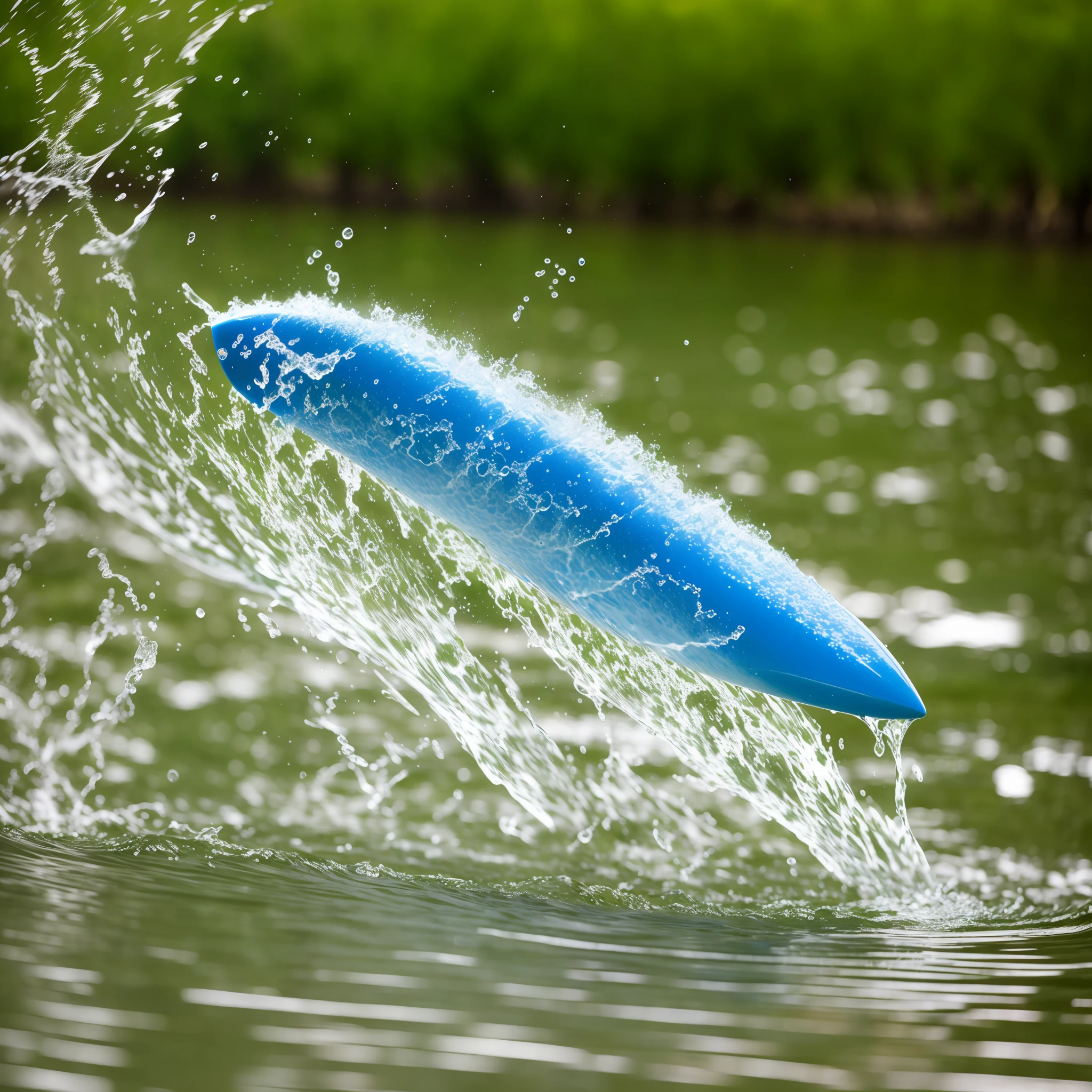Splashing water