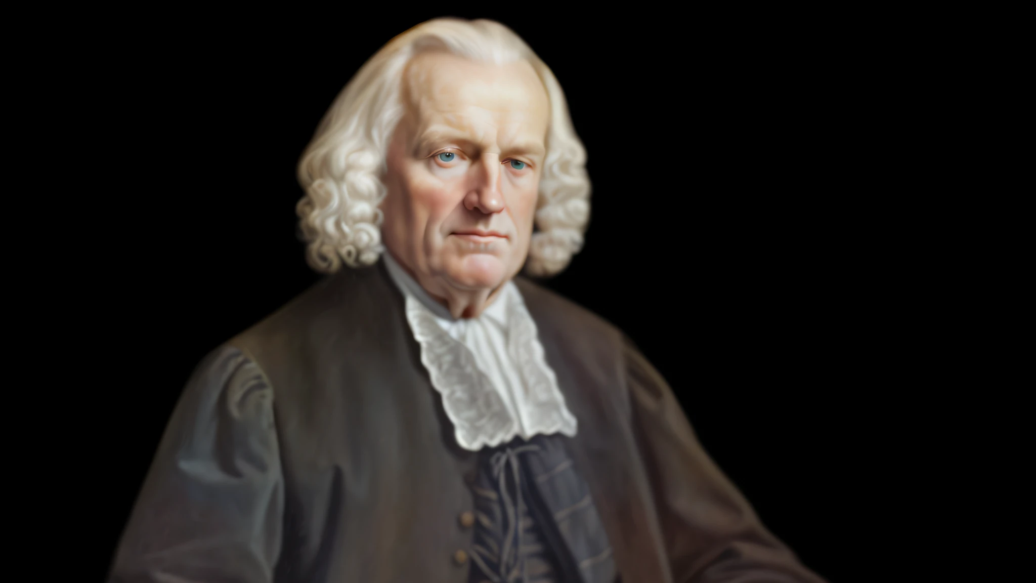 Ultra-realistic portrait of John Gill, 17th century, puritan, white man, 60 years old, perfect texture of hyper realistic skin and hair, global lighting, 16k, stunning realism, clever and realistic details."