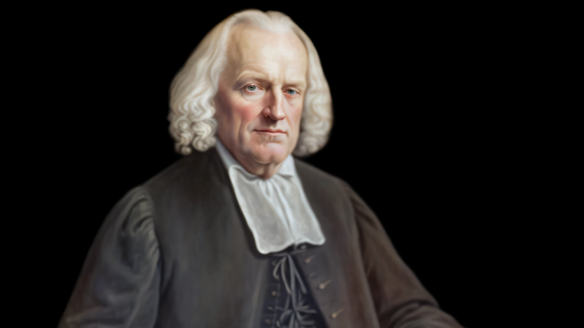 Ultra-realistic portrait of John Gill, 17th century, puritan, white man, 60 years old, perfect texture of hyper realistic skin and hair, global lighting, 16k, stunning realism, clever and realistic details."