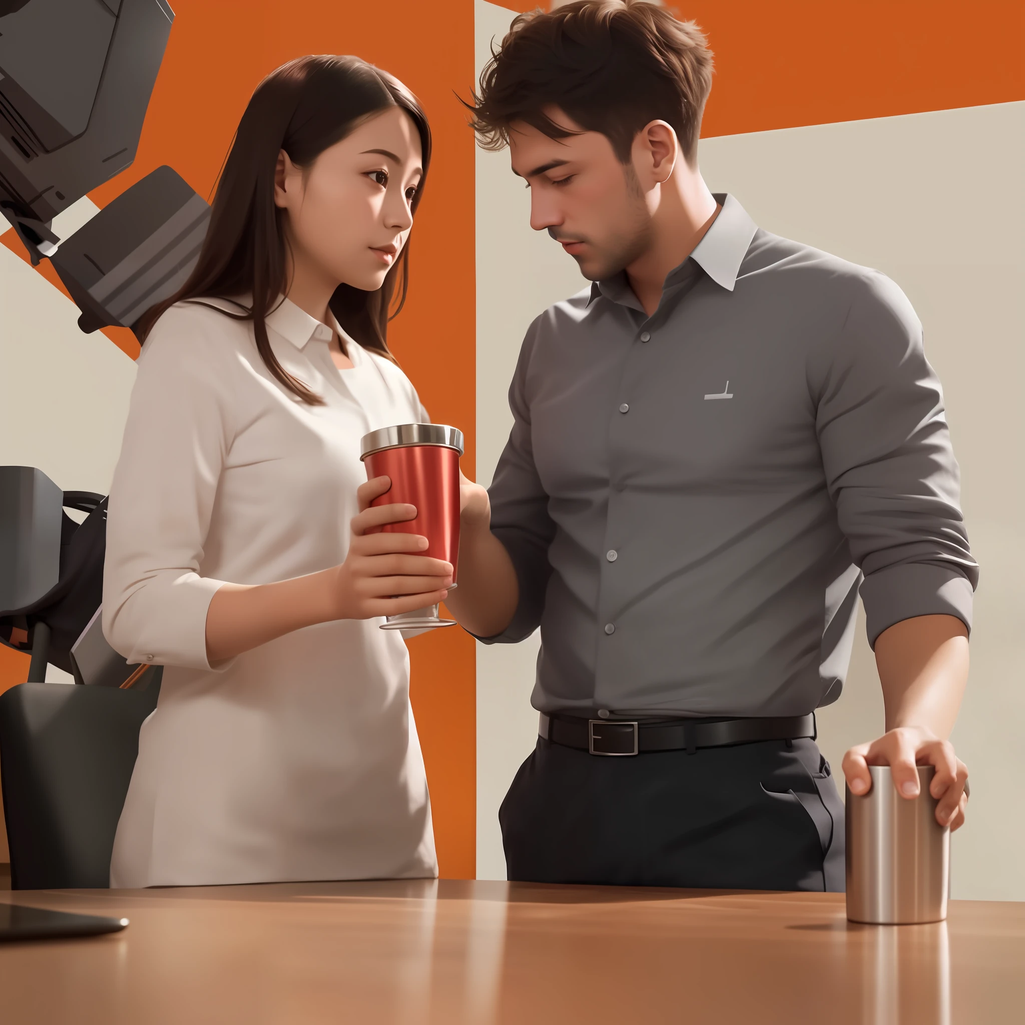 Beautiful hand holding cup