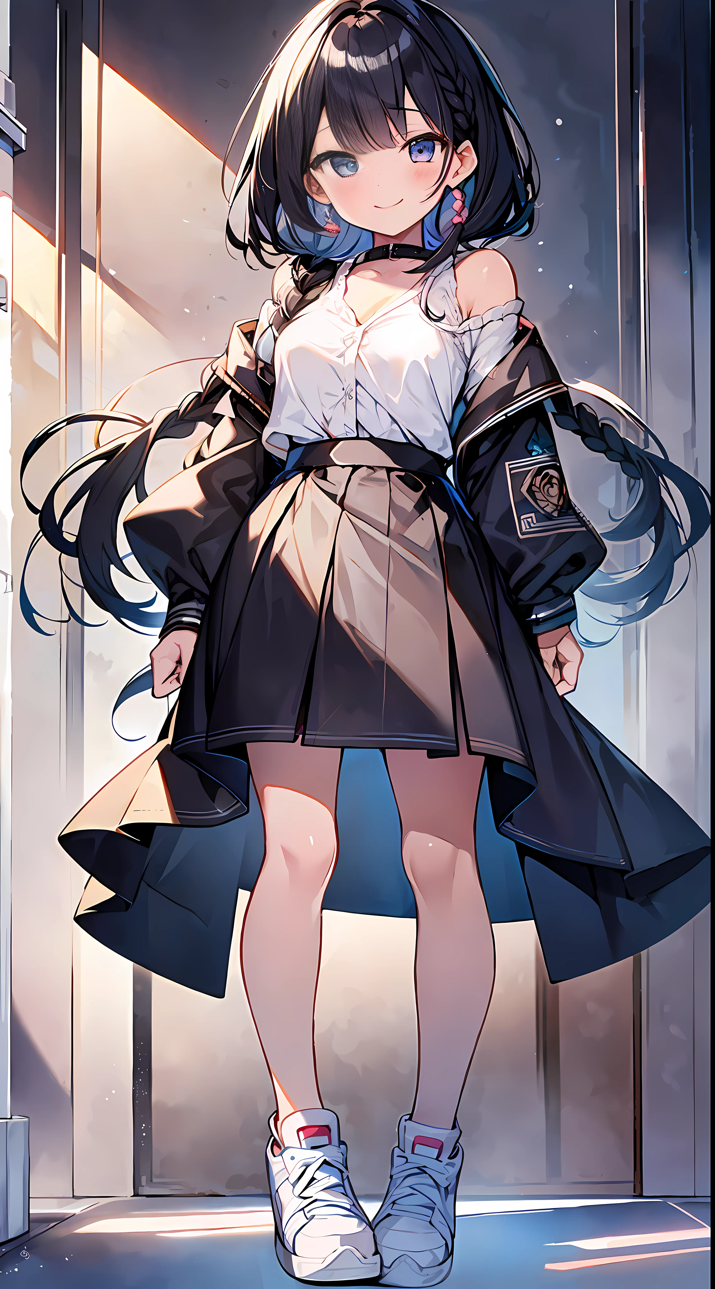 (incredibly absurdres absolutely resolution: 1.5), top quality, masterpiece, ultra high resolution, 8k, ((((girl duo)))), (light-colored cardigan, sneakers, skirt) BREAK shoujo manga style, (li), soft line art, digital enhancement, shojo manga touch, shojo manga core, ( Hair length to shoulders))), (((short braid)))) BREAK Soft drawing, beautiful black hair, clear eyes, ((smile, wink)), ultra-detailed digital anime art, clear face depiction, ultra-detailed shojo manga character art, clear facial features, manga style, top quality colors, foot-up angle, entangle, beautiful and beautiful and aesthetic:1.5、High quality:1.3