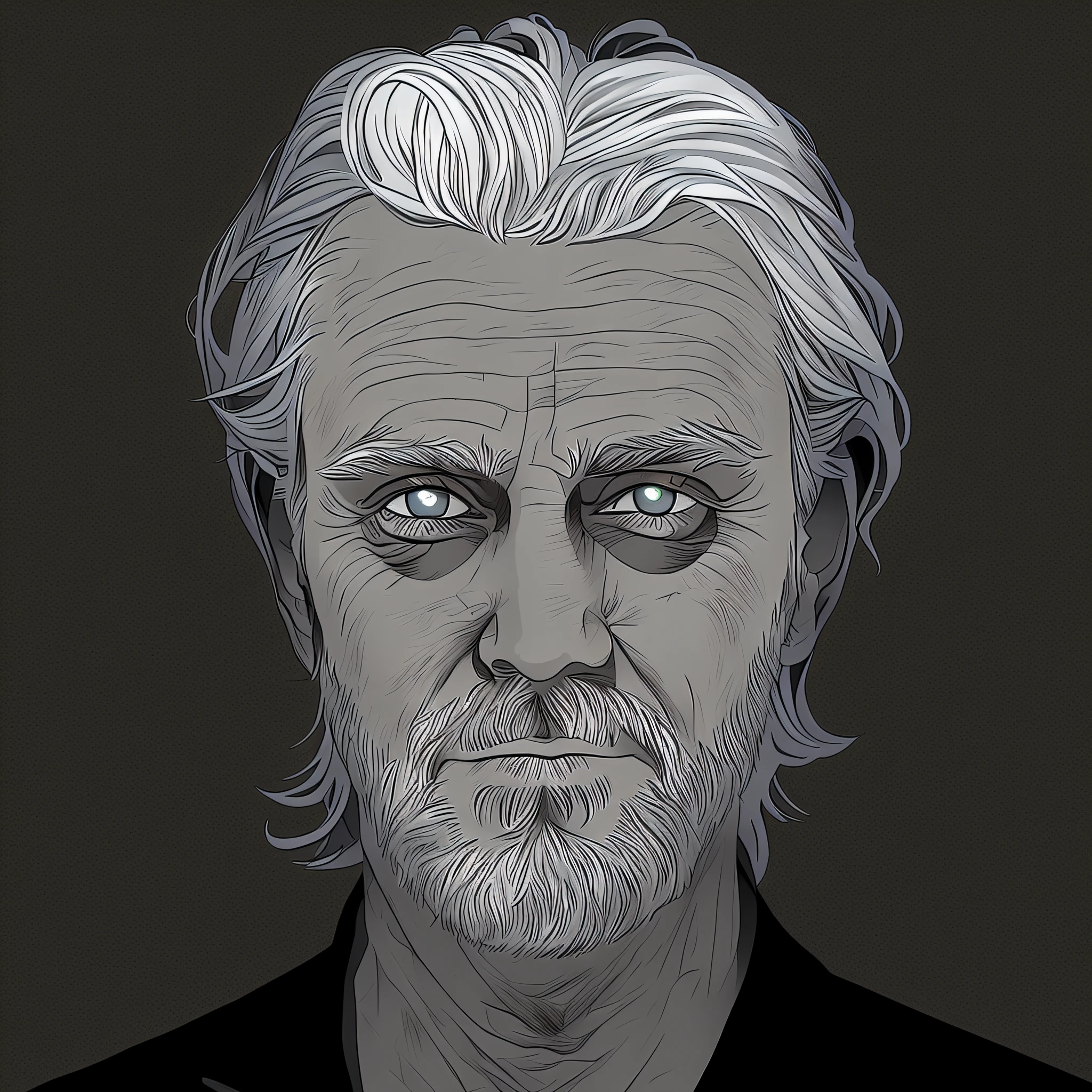 Transform the imaem man: Old and exhausted zombie, you can add any style to the image to get to the result.
