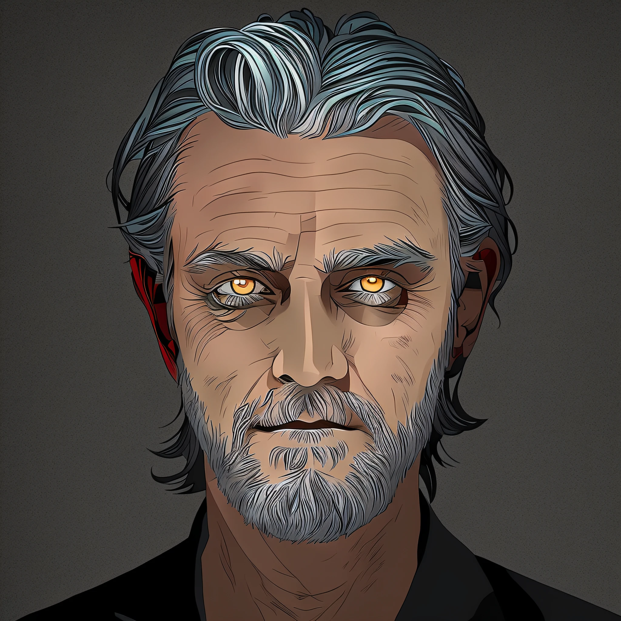 Transform the imaem man: Old and exhausted zombie, you can add any style to the image to get to the result.